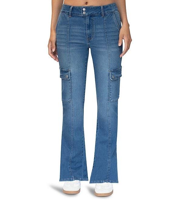 Stevie By Steve Madden Cargo Bootcut & Double Button Jeans Product Image