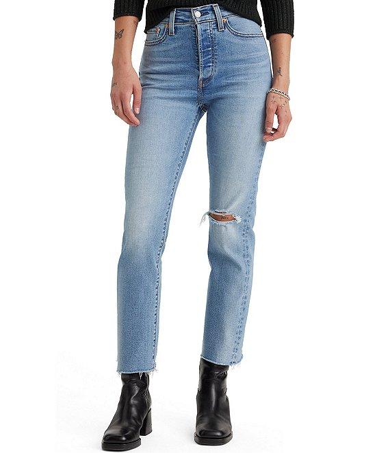 Levi's® Wedgie High Rise Straight Leg Destructed Jeans Product Image
