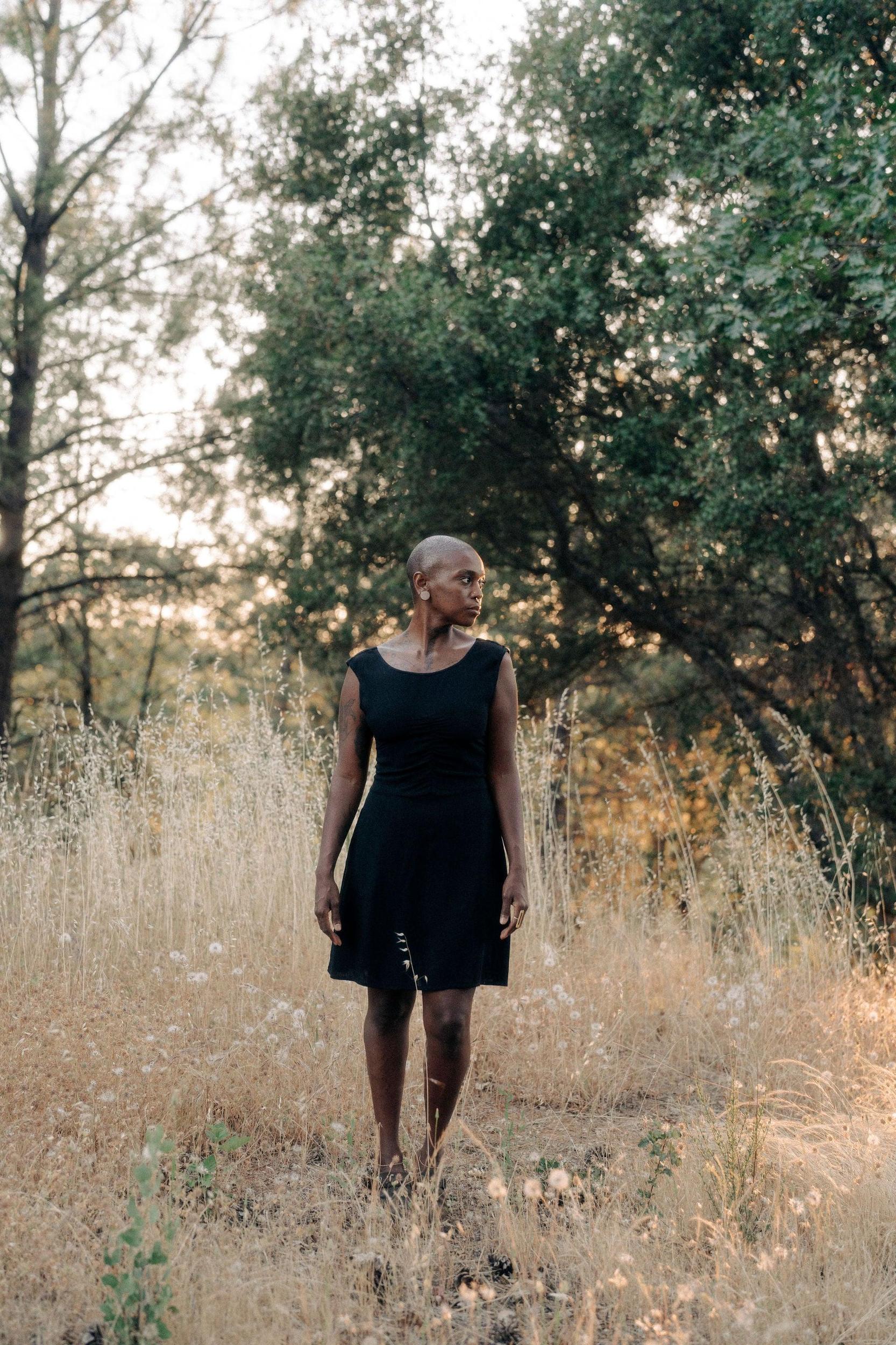 Archie Dress in Black Rayon Product Image