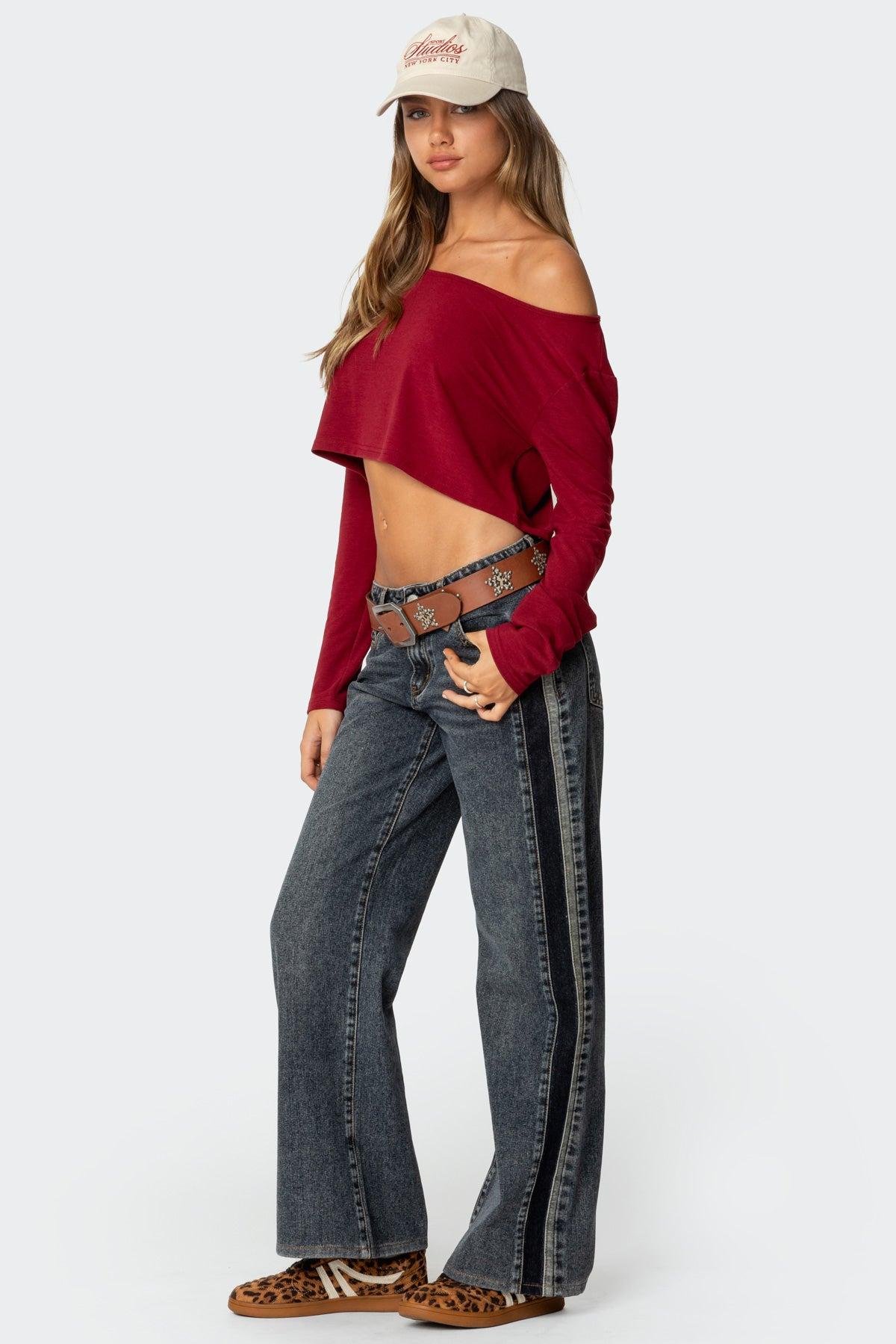 Cropped Off Shoulder Top Product Image