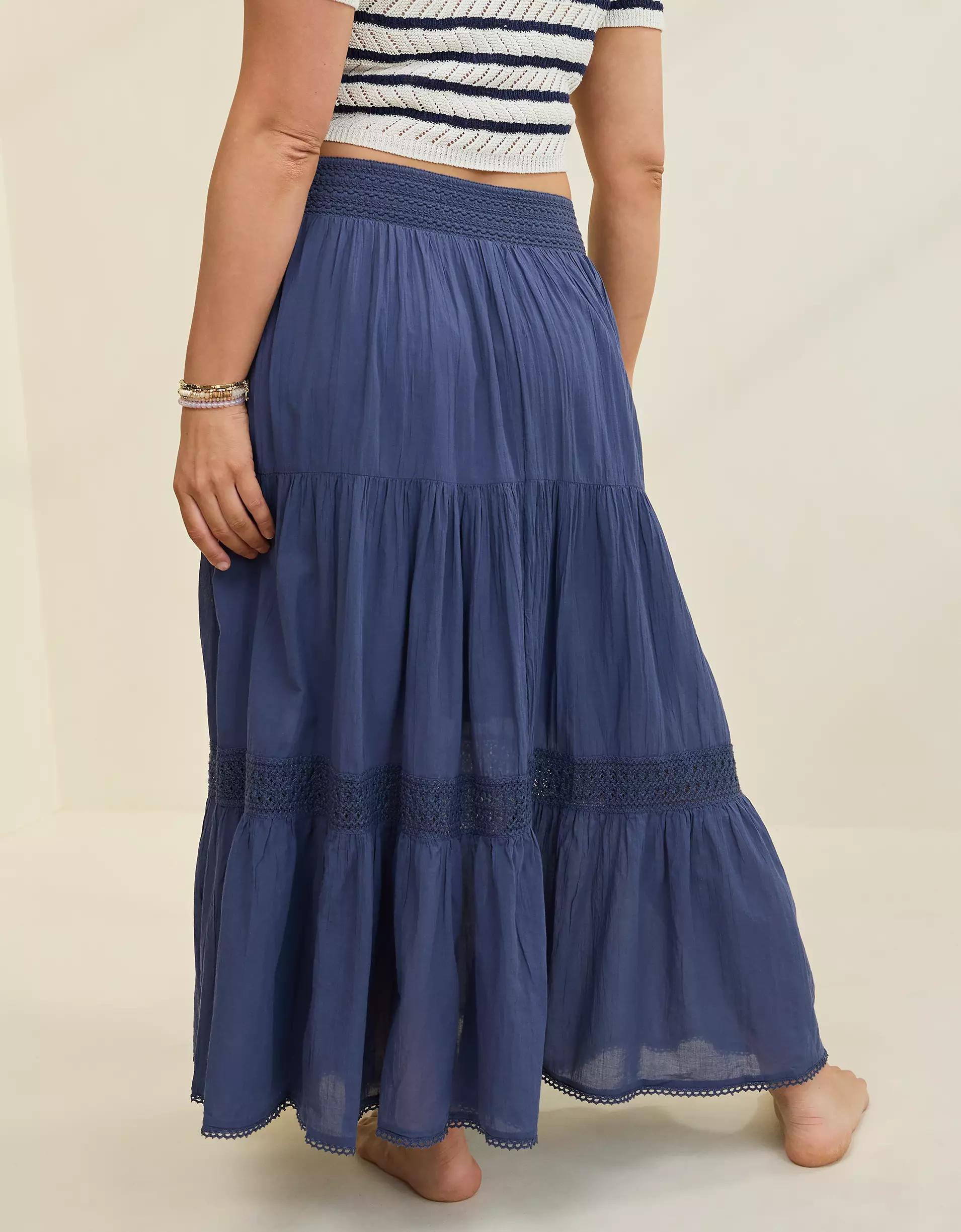 Aerie Crochet The Day Maxi Skirt Product Image