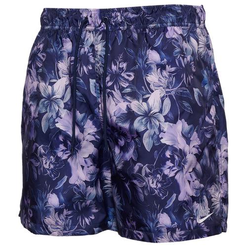 Nike Mens Nike Club Flow Shorts TRBL - Mens Psychic Blue/Midnight Navy Product Image