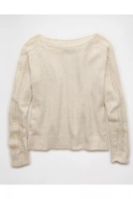 AE Whoa So Soft Lace Sweater Product Image