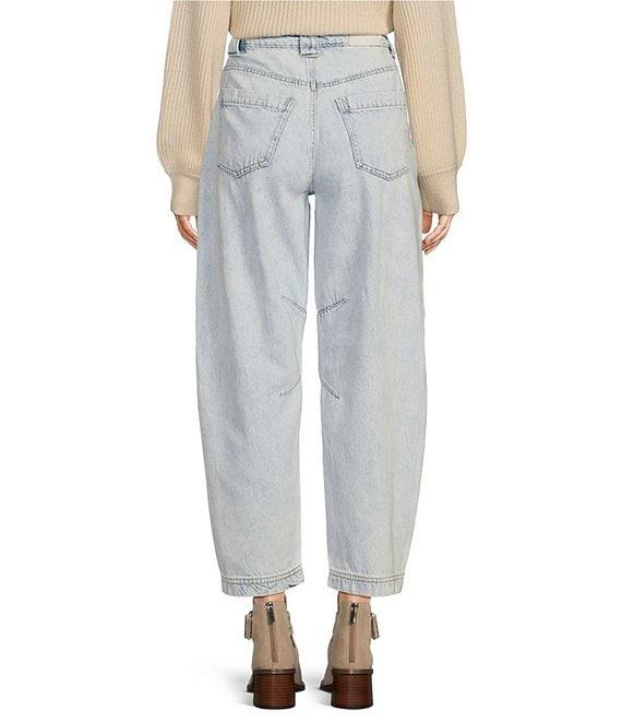 Every Acid Wash Denim High Rise Wide Barrel Leg Jeans Product Image