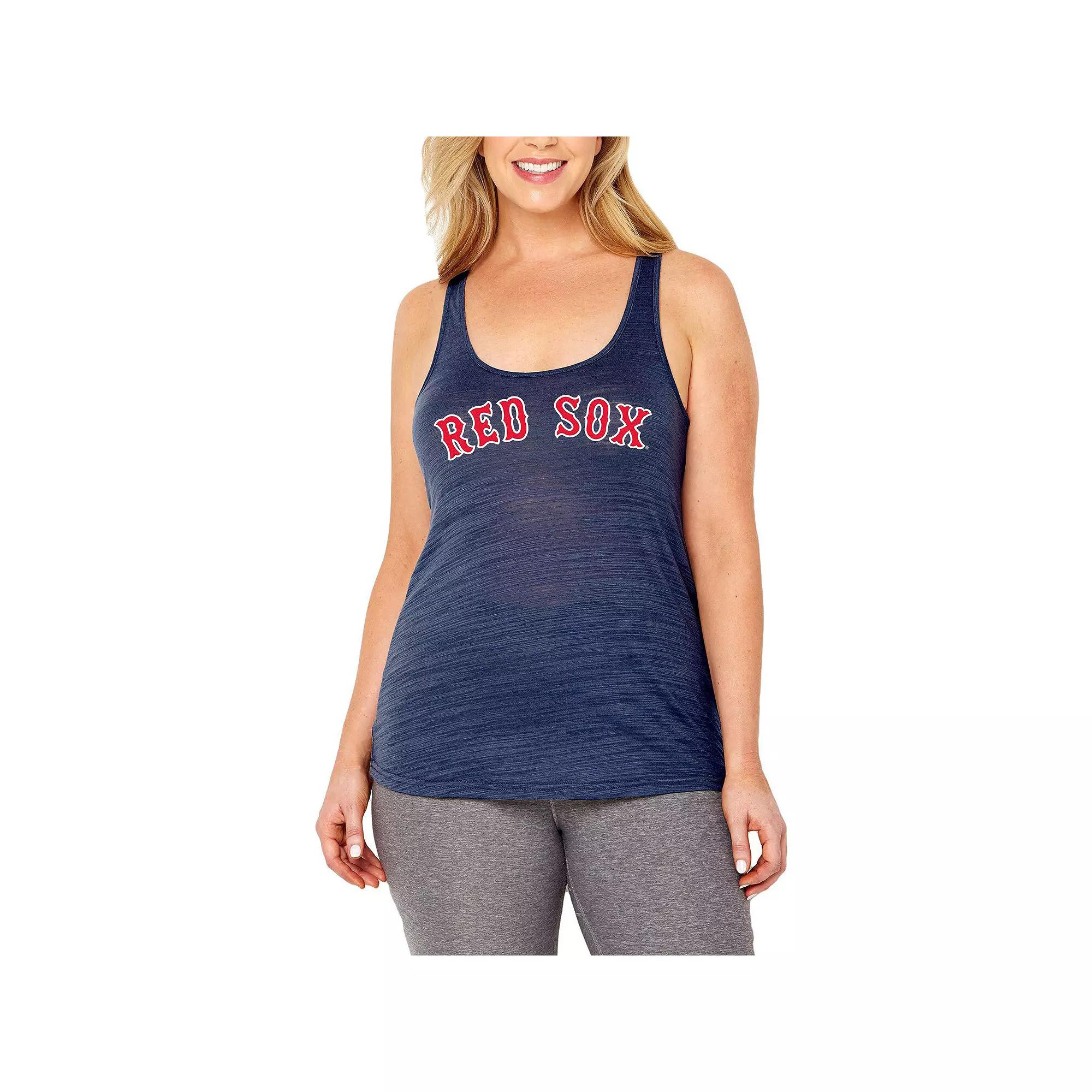 Women's Soft as a Grape Navy Boston Red Sox Plus Size Swing for the Fences Racerback Tank Top, Size: PLUS 2XL, Blue Product Image