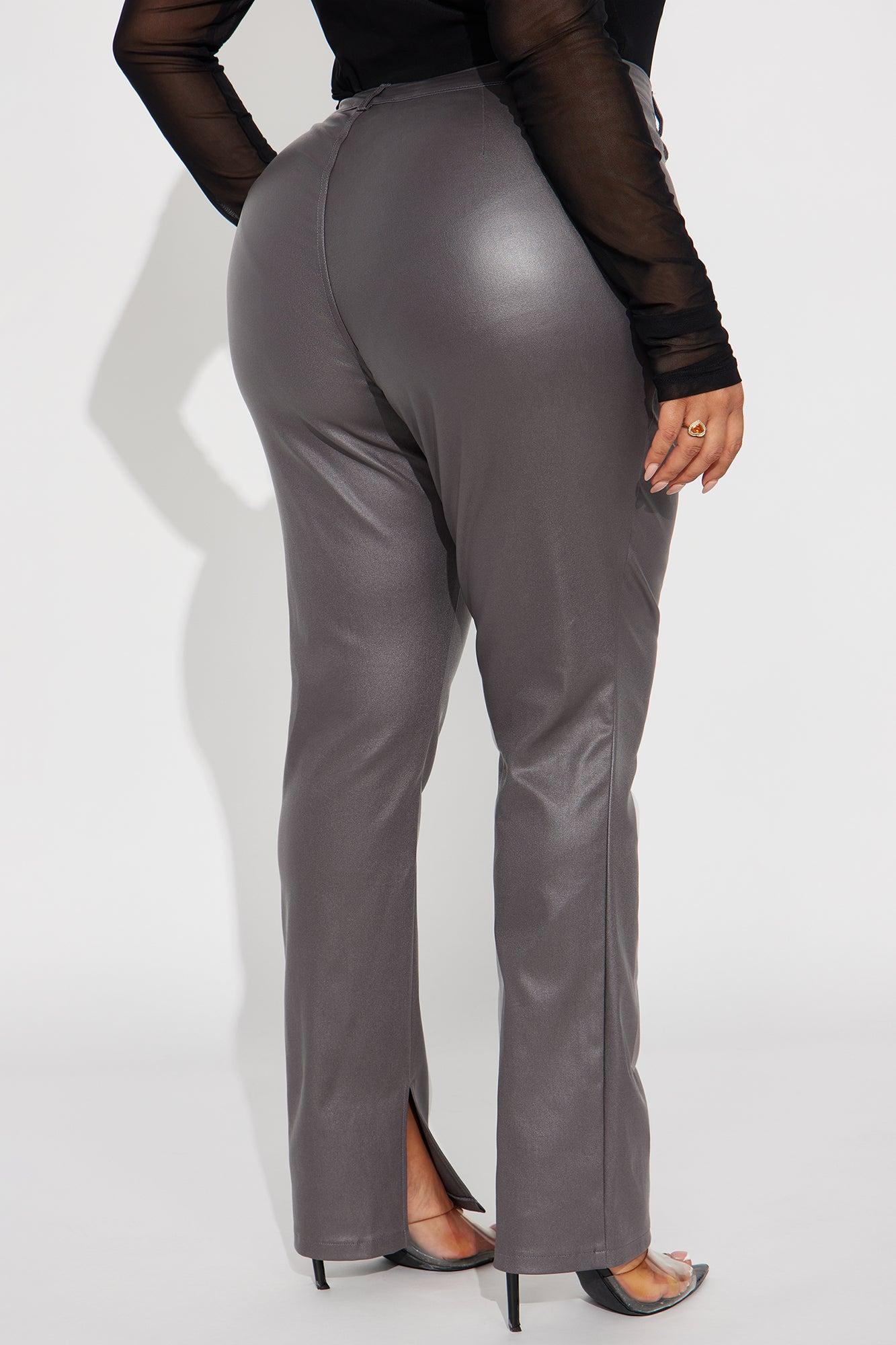 Gia Faux Leather Skinny Pant - Charcoal Female Product Image