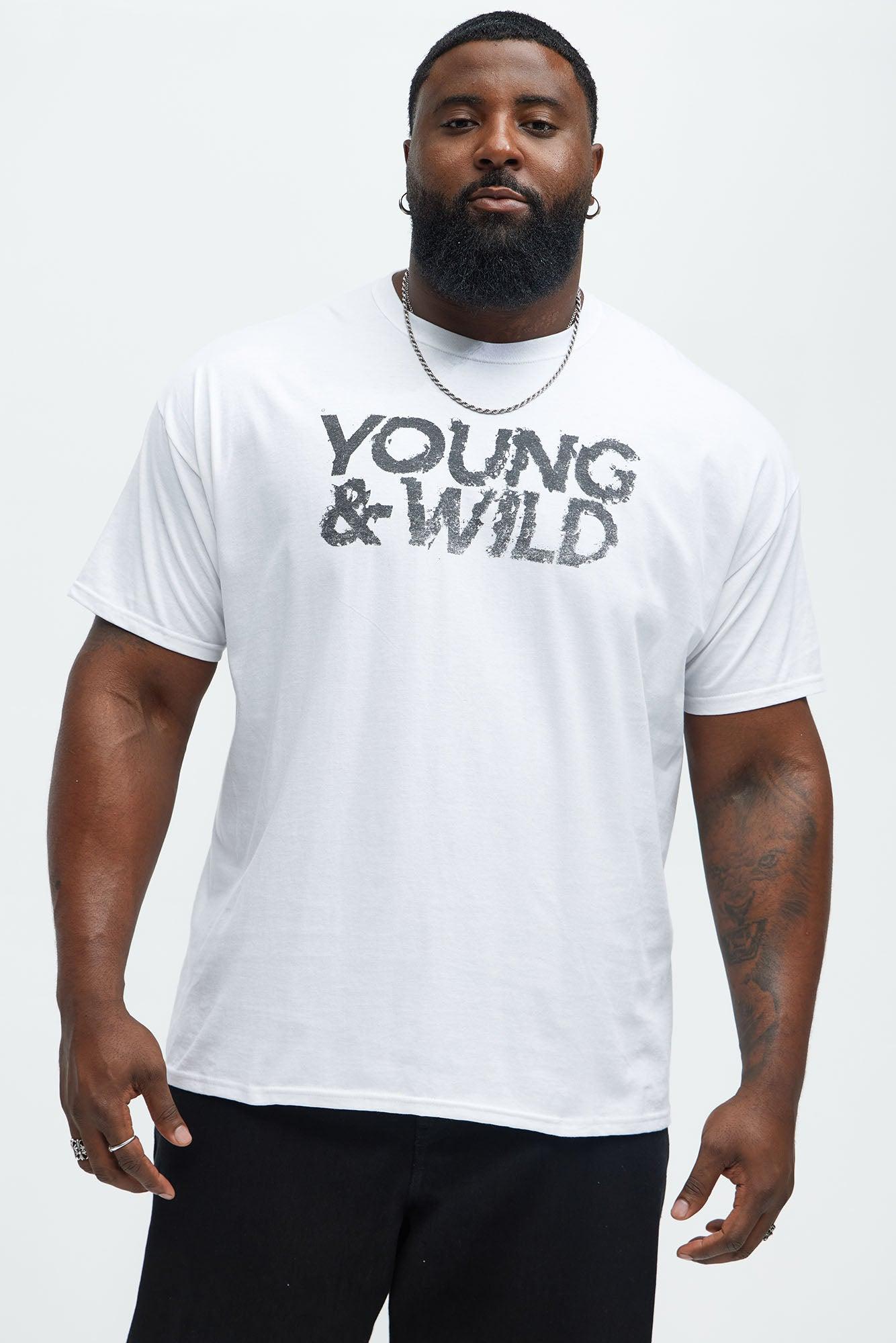 Young And Wild Short Sleeve Tee - White Product Image