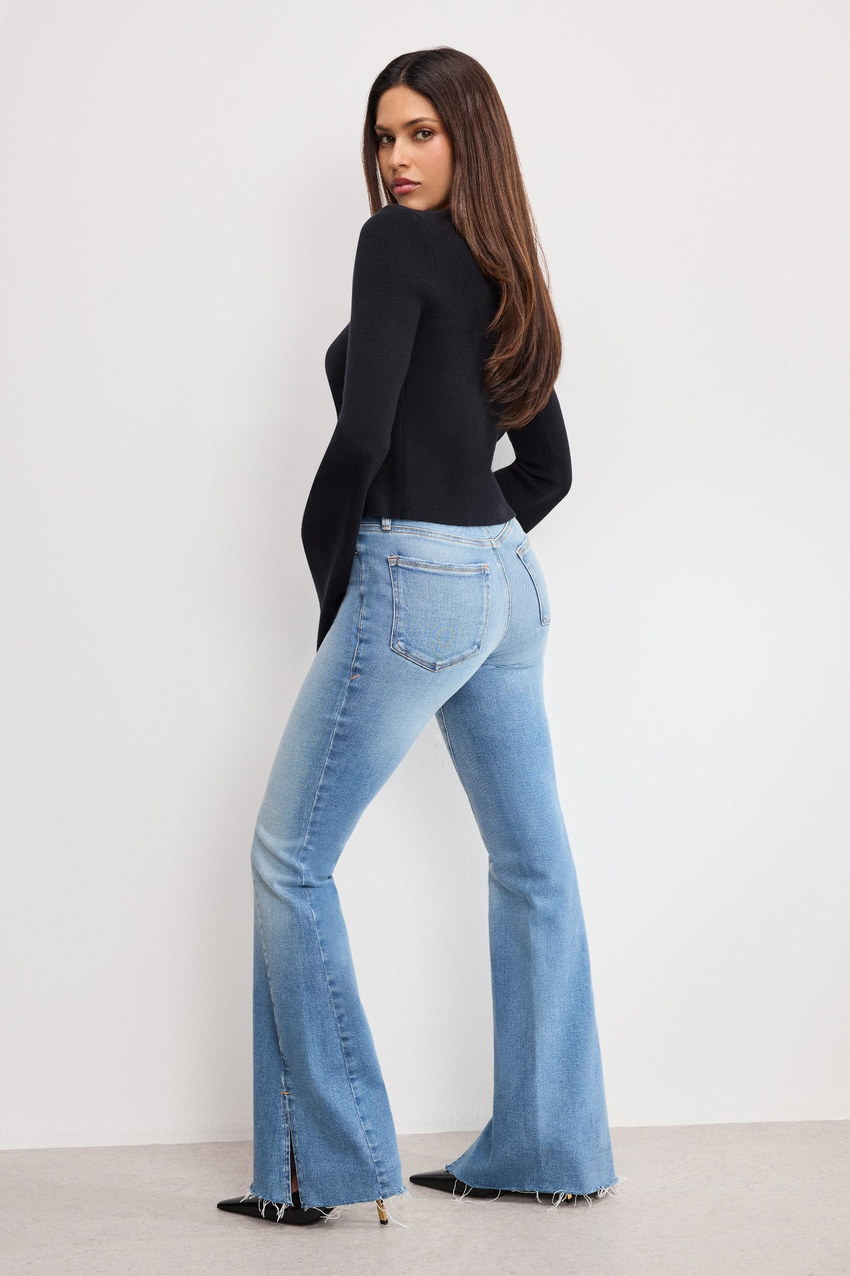 SOFT TECH GOOD LEGS FLARE JEANS | INDIGO995 Product Image
