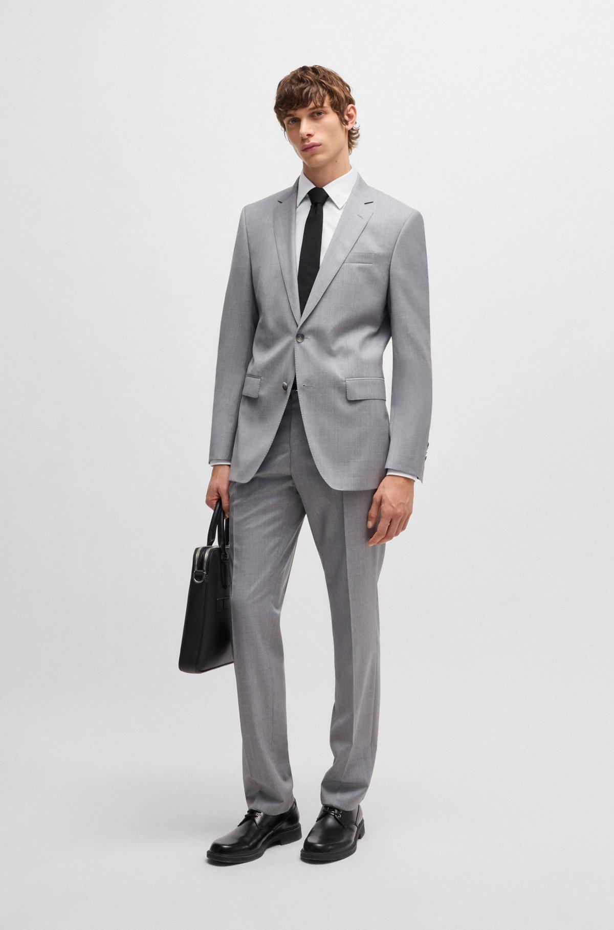 Slim-fit shirt in striped cotton twill Product Image