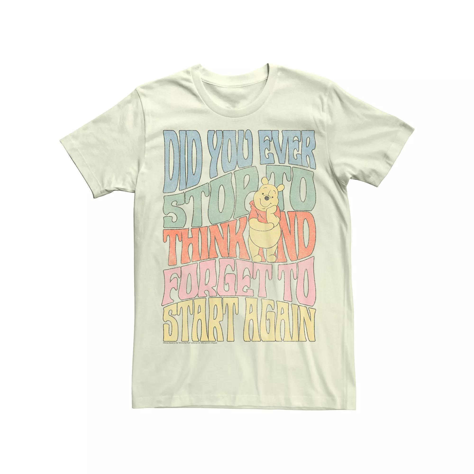 Disney's Winnie The Pooh Men's Did You Ever Stop To Think Tee,  Product Image