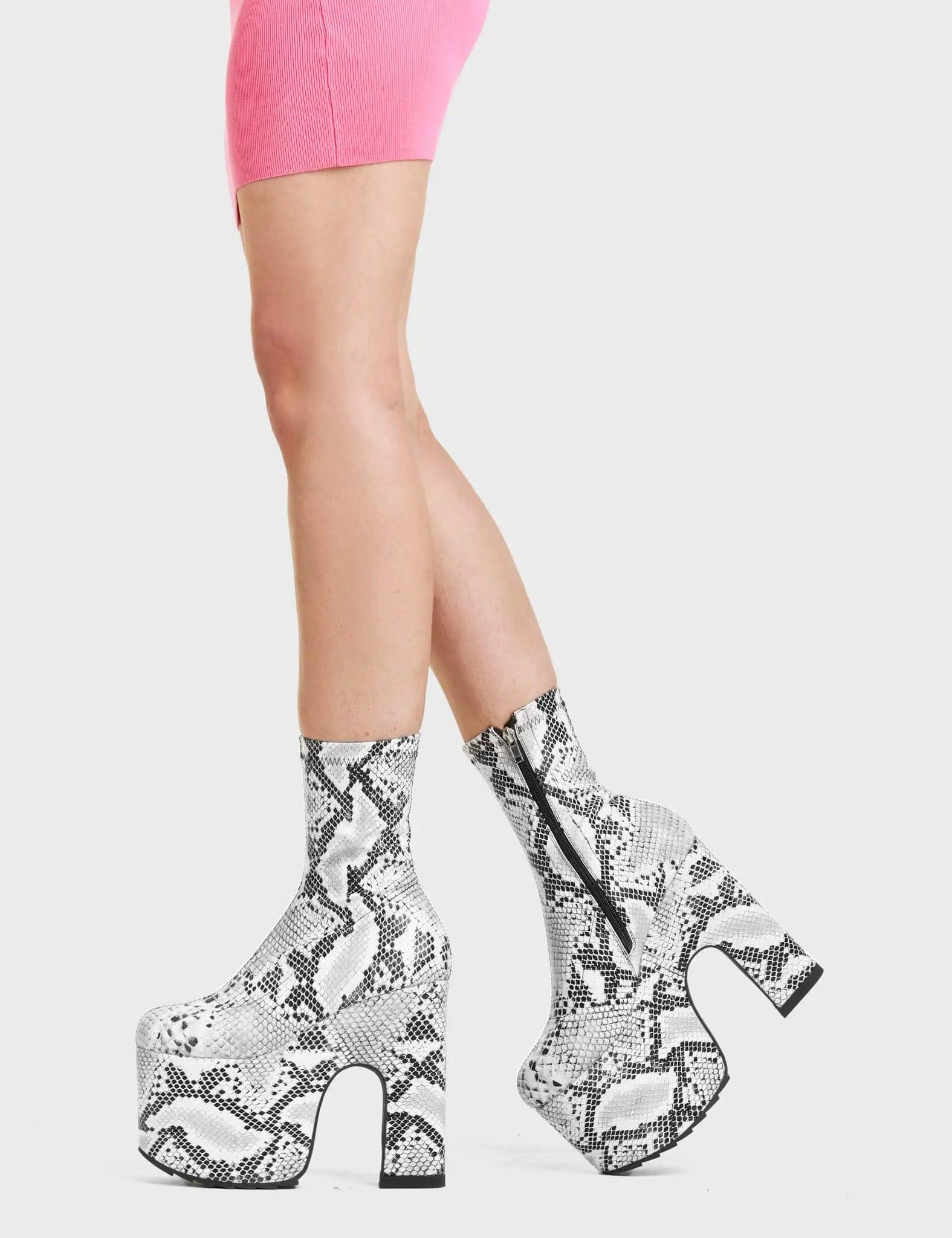 Above Snakes Chunky Platform Ankle Boots Product Image