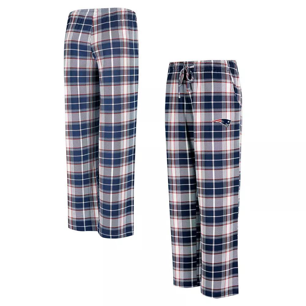 Women's Concepts Sport Navy New England Patriots Ashford Plaid Knit Pants, Size: Large, Blue Product Image