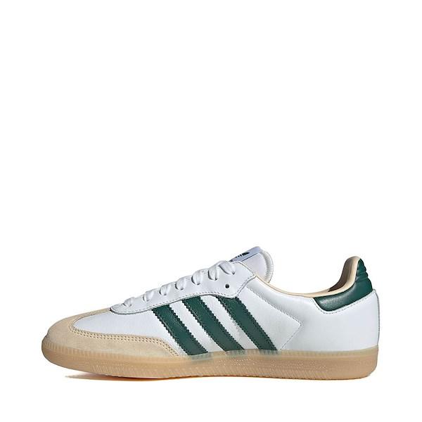 Mens adidas Samba OG Athletic Shoe - White / Collegiate Green / Gum Product Image