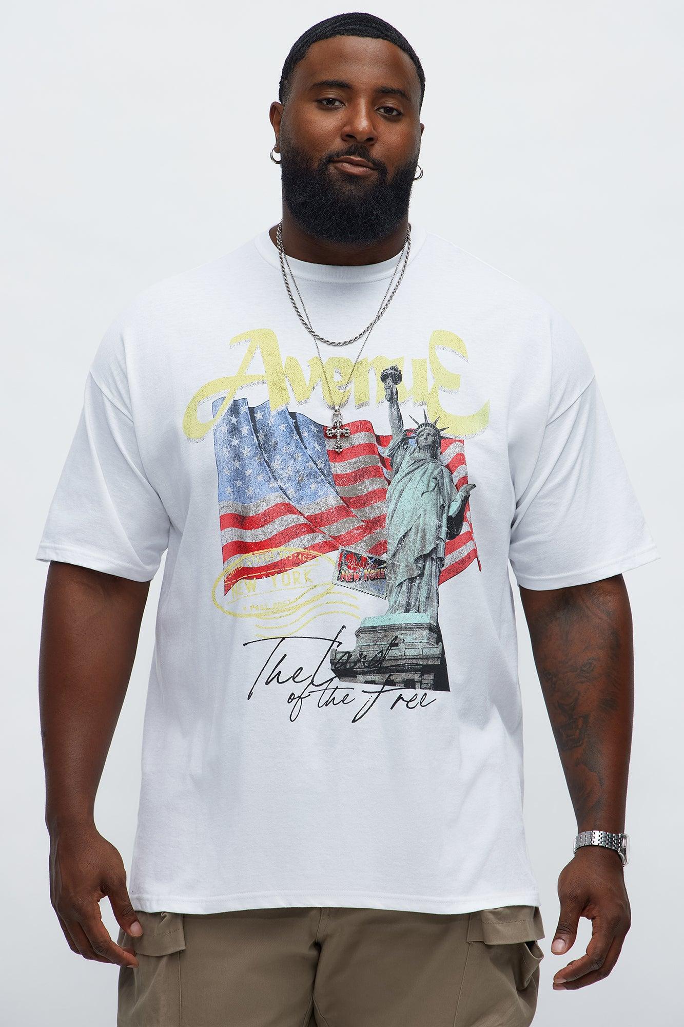 Land Of The Free Short Sleeve Tee - White Male Product Image