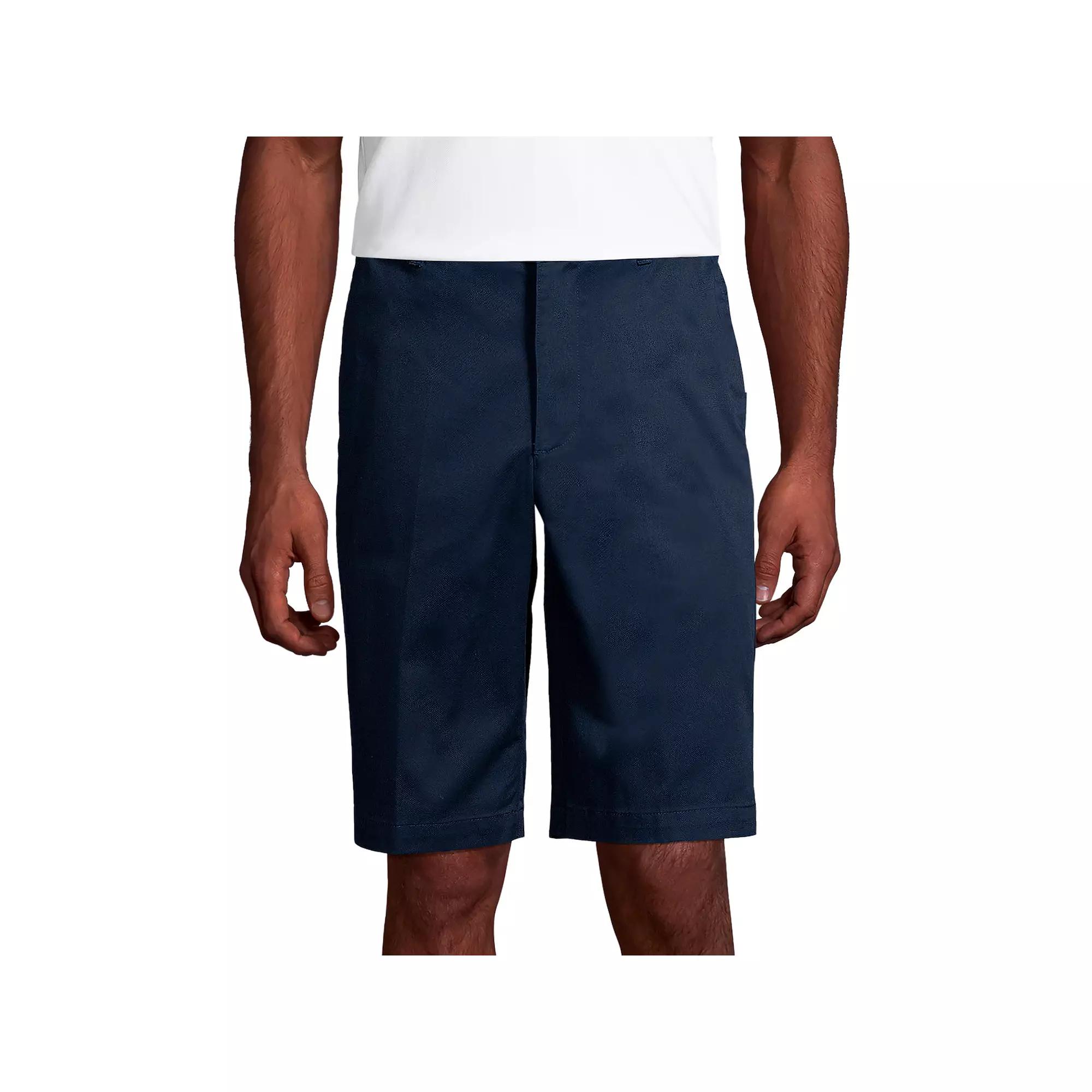 Men's Lands' End Plain Front Wrinkle-Resistant Chino Shorts,  Product Image