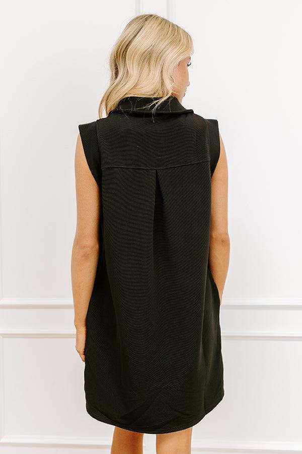 Coastal Dreamer Mini Dress in Black Product Image