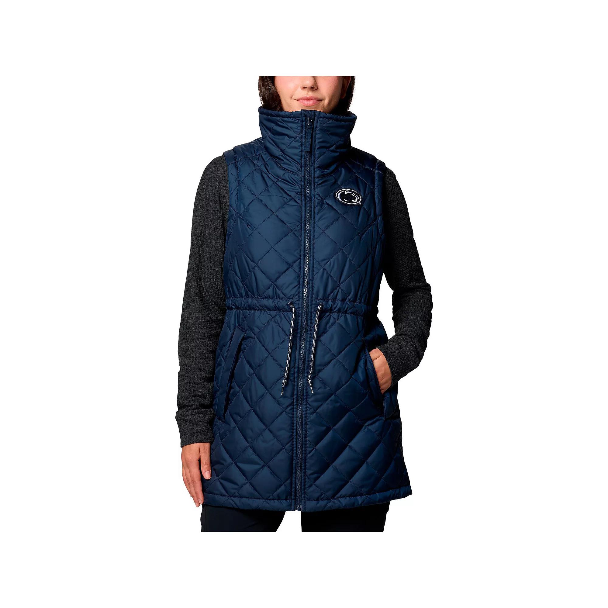 Women's Columbia Navy Penn State Nittany Lions Crested Peak Full-Zip Vest at Nordstrom,  Product Image