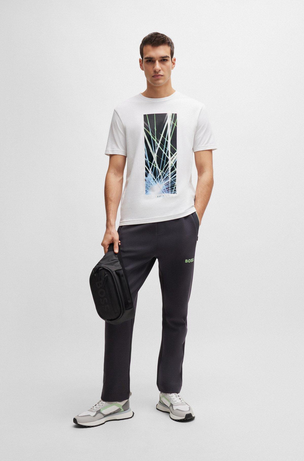 Regular-fit T-shirt in stretch cotton with seasonal artwork Product Image