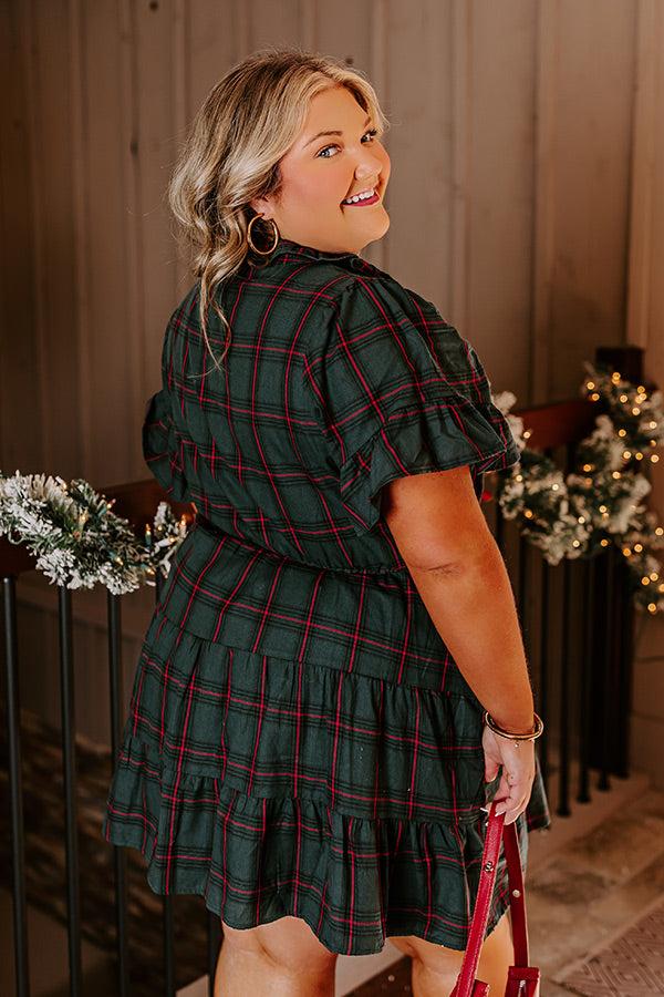 Apple Orchard Dreaming Plaid Mini Dress Curves Product Image
