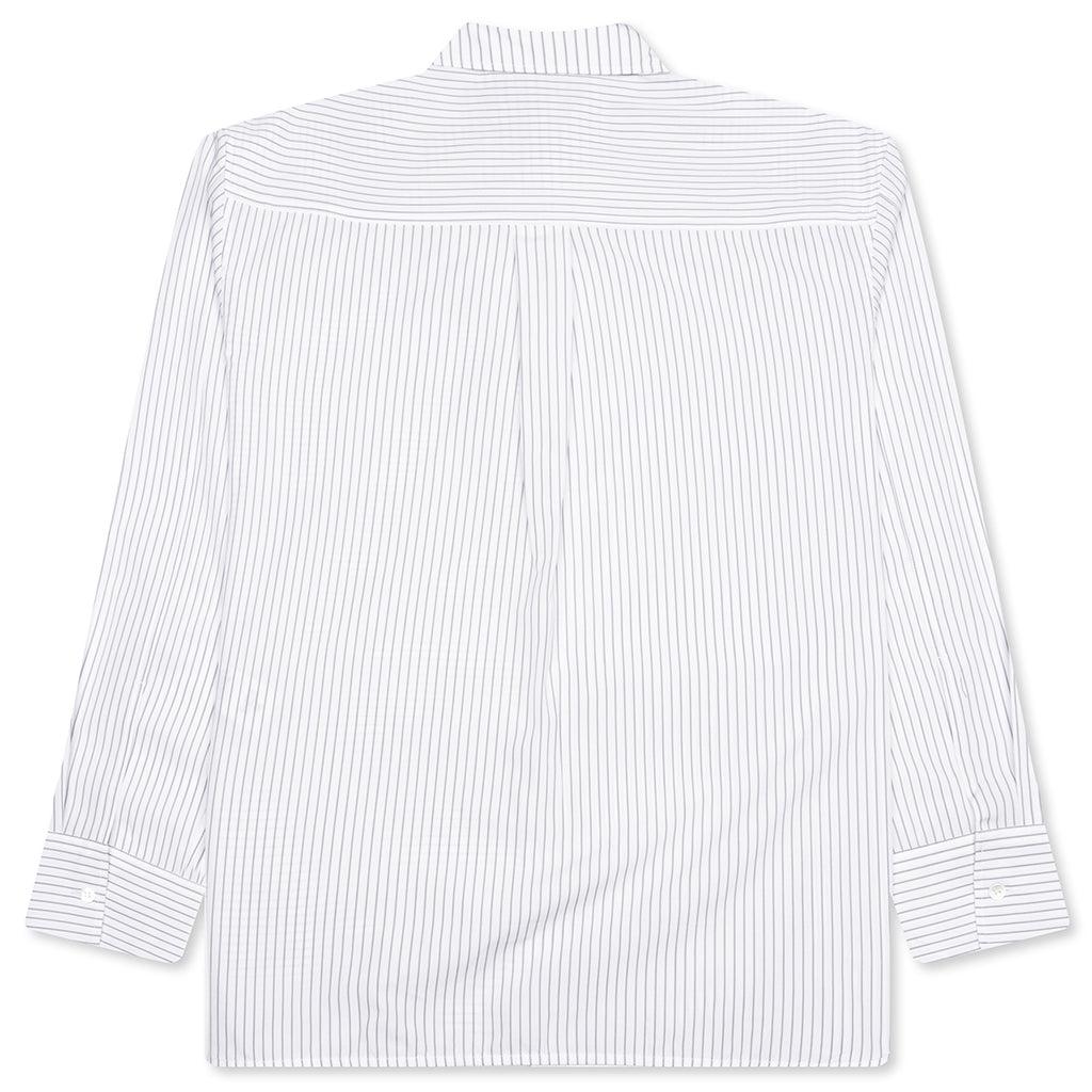 Contrast Patch Pocket Shirt - Grey/White Male Product Image