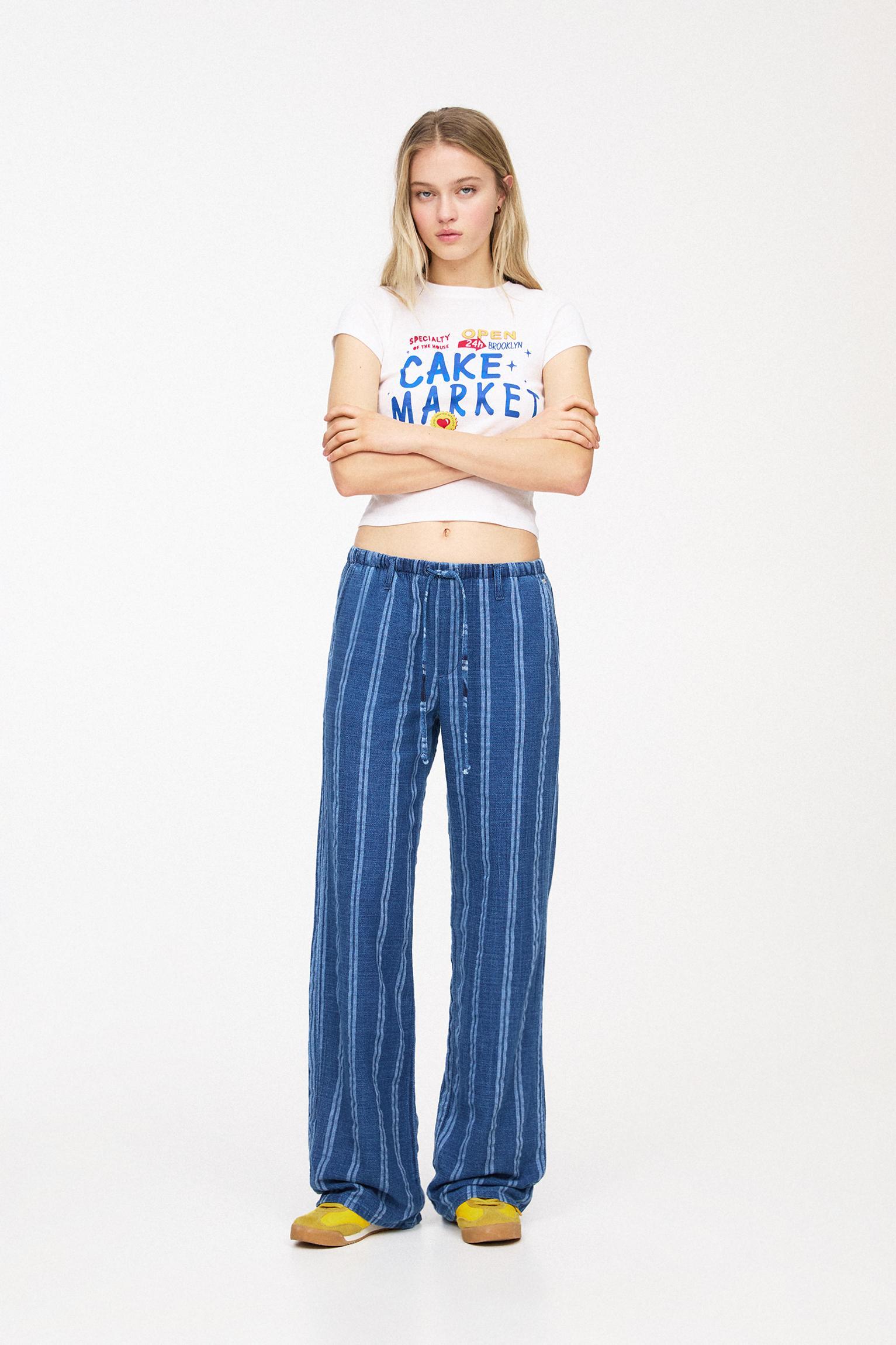 Striped rustic pants Product Image