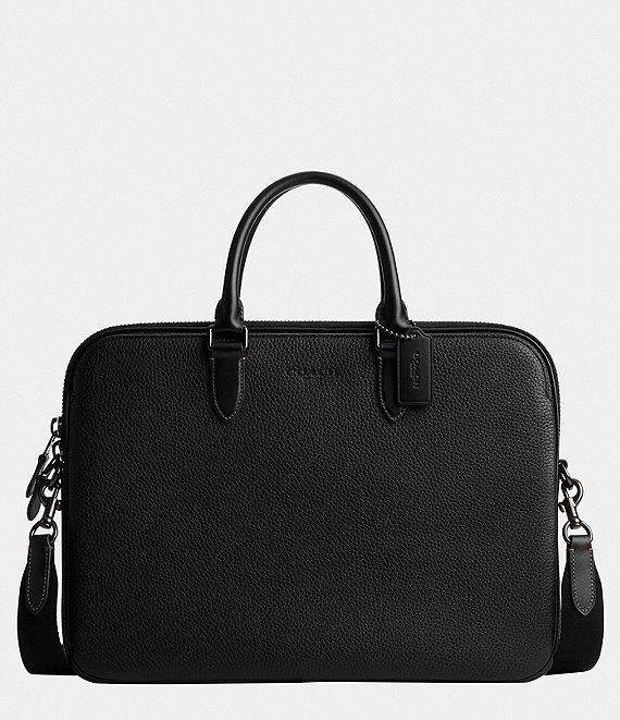 COACH Gotham Pebble Leather Slim Briefcase Product Image
