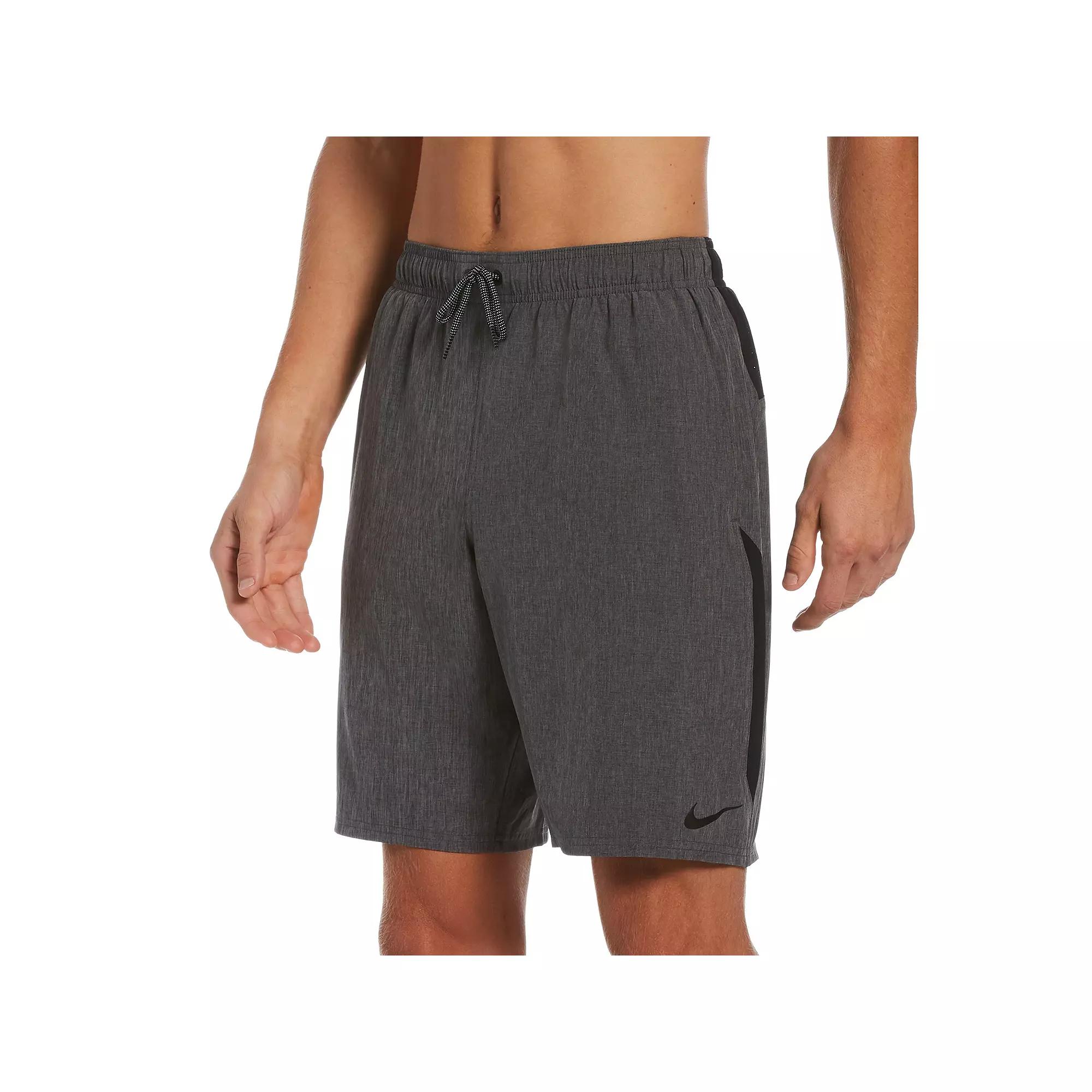 Mens Nike 9 Core Contend Swim Trunks Grey Grey Product Image