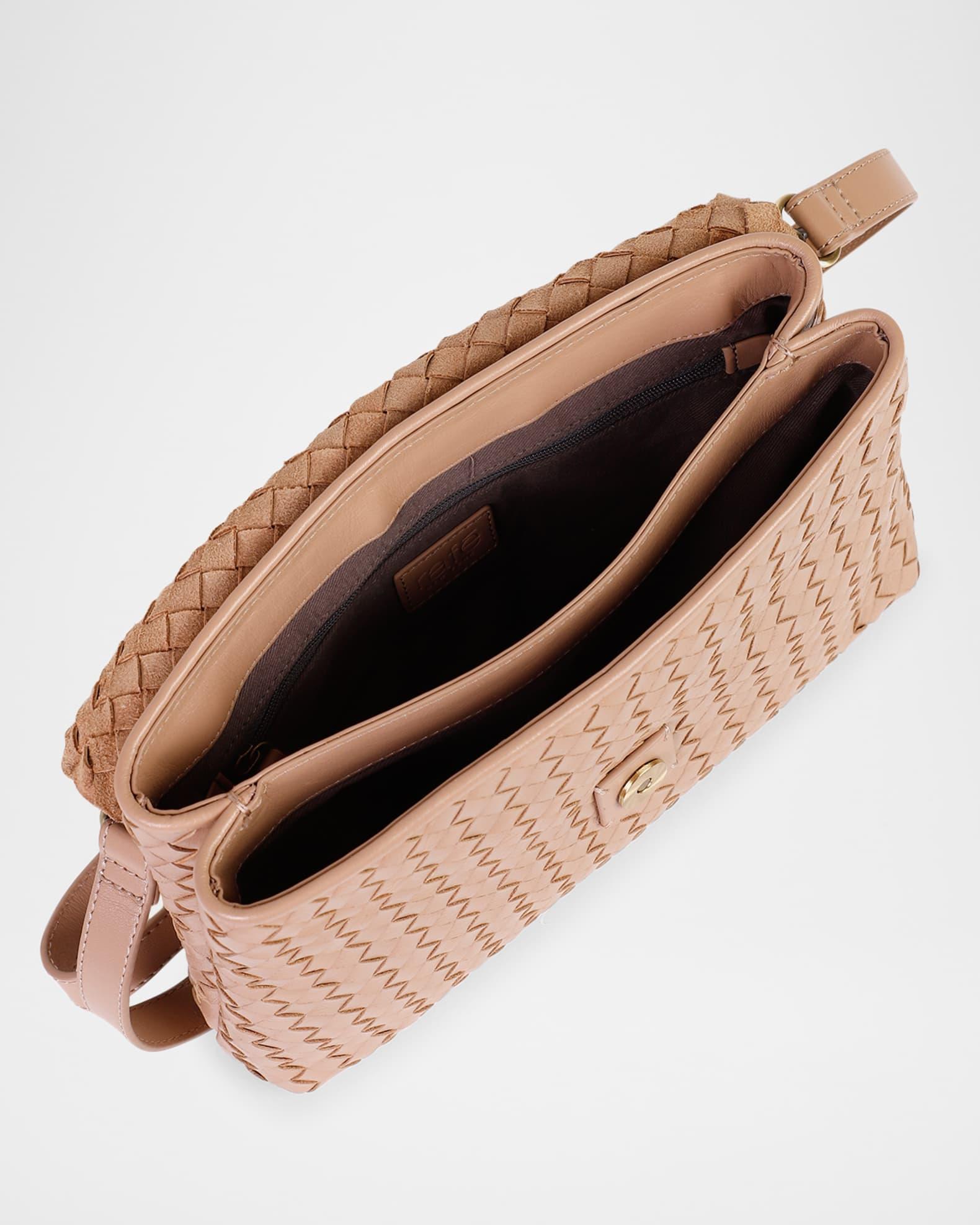 Jamie Envelope Woven Leather Clutch Bag Product Image