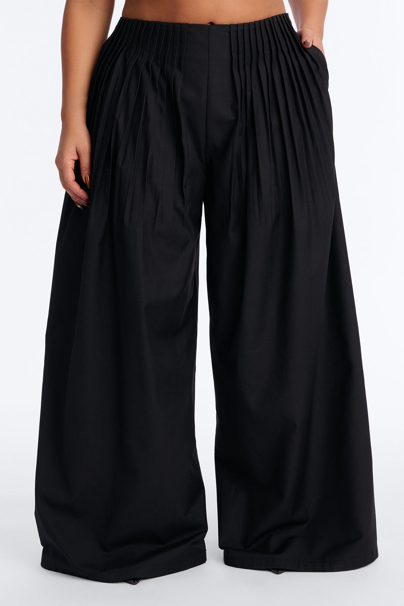 Corporate Queen Trouser Wide Leg Pant 32″ - Black Female Product Image