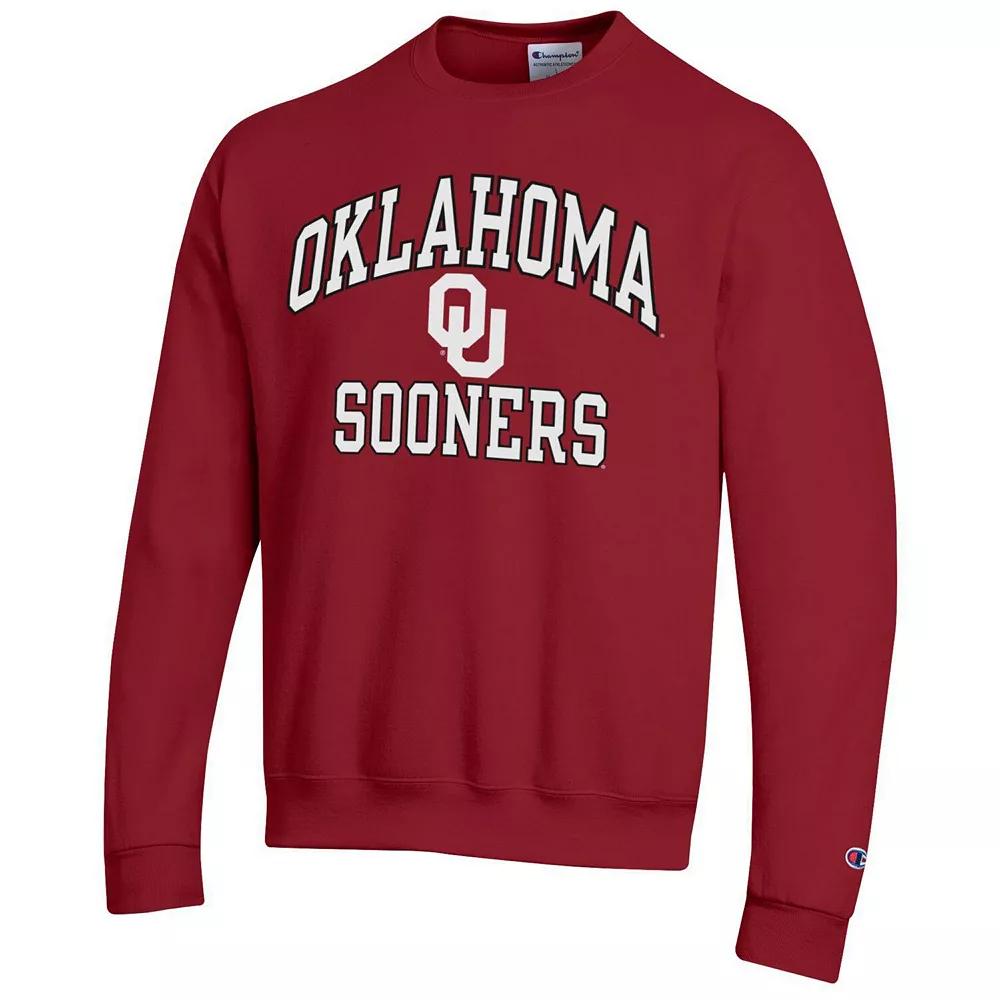 Men's Champion Crimson Oklahoma Sooners High Motor Pullover Sweatshirt, Size: Small, Red Product Image