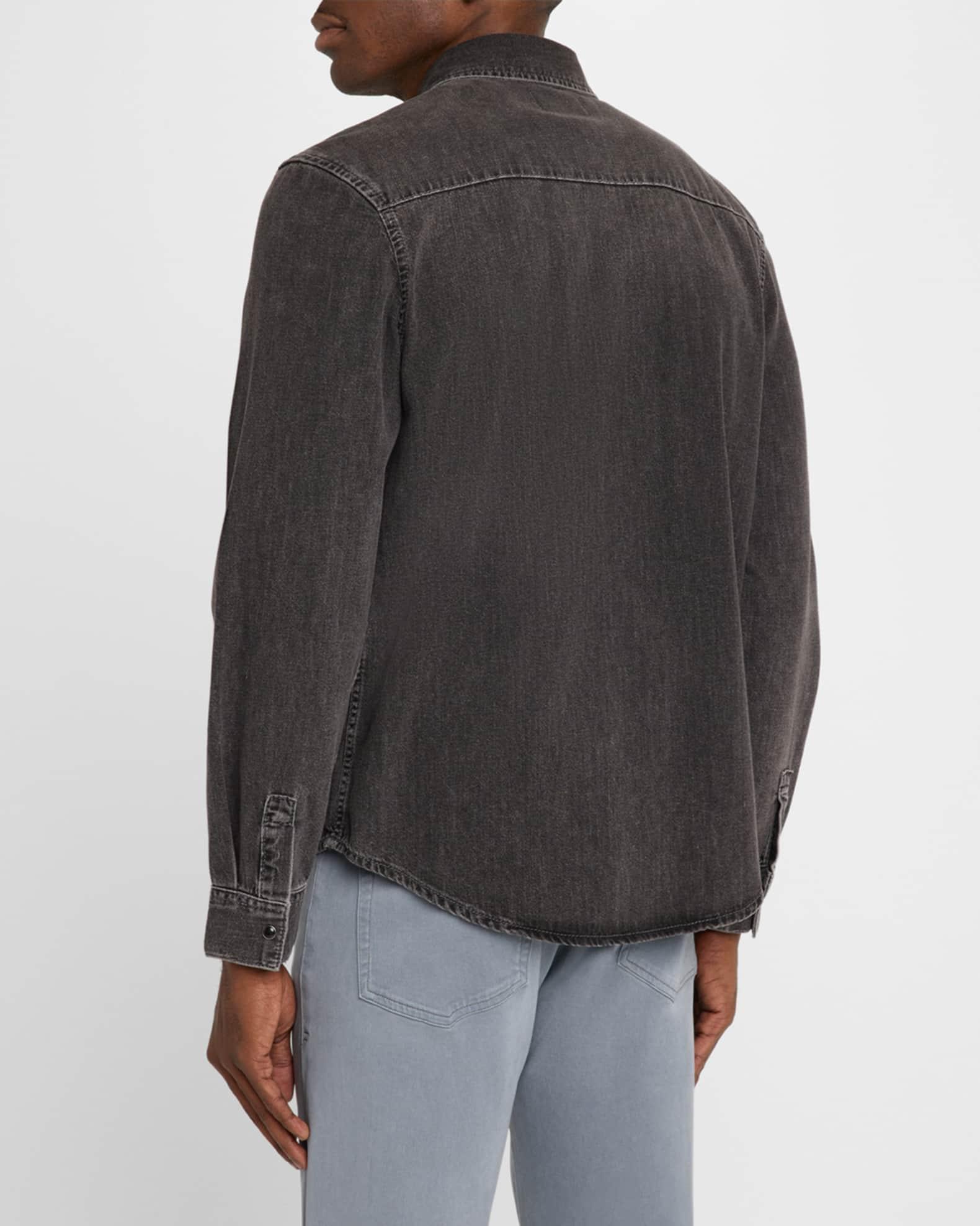 Men's Modern Denim Western Shirt Product Image