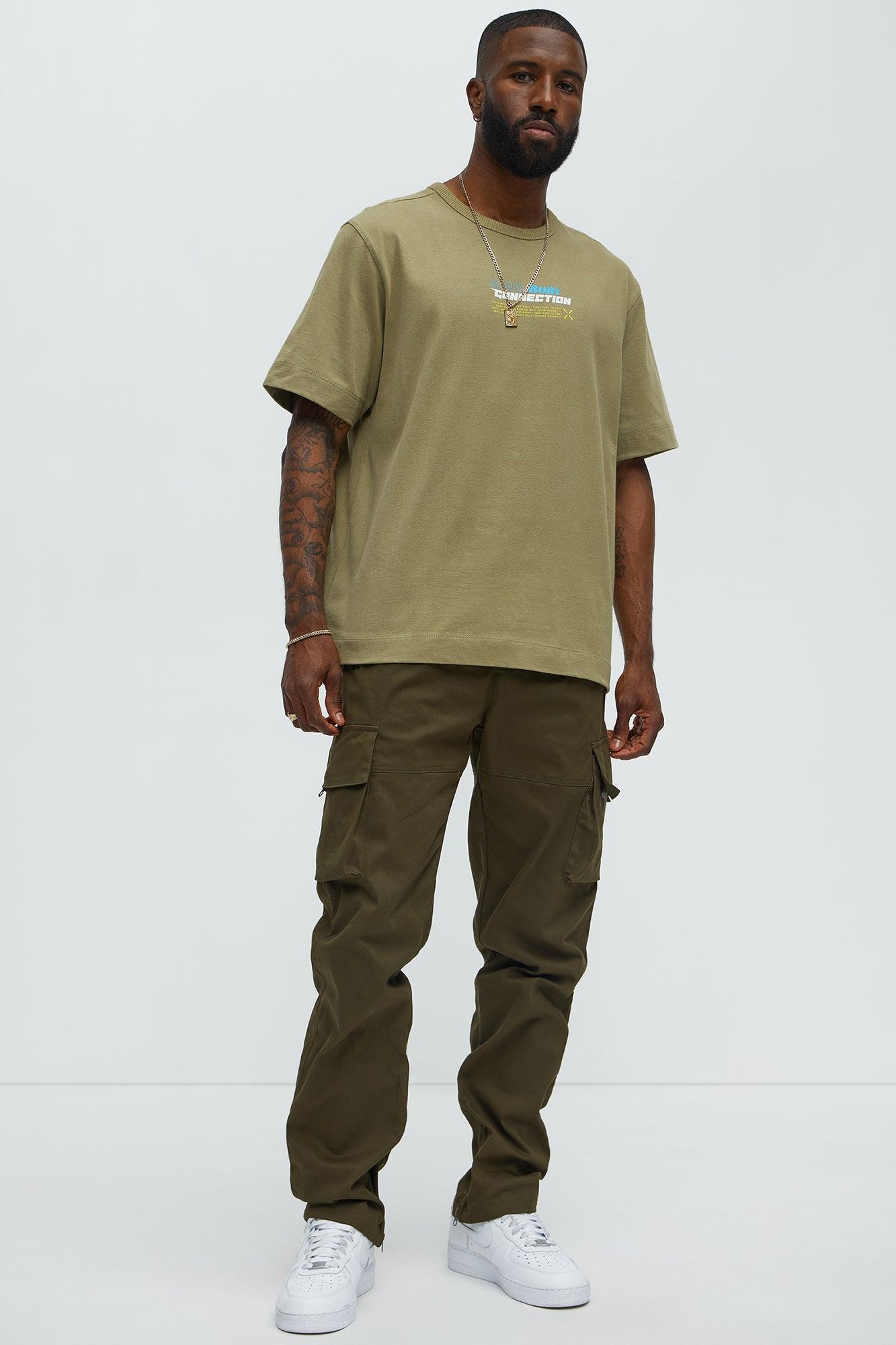 Mind/Body Connection Oversized Short Sleeve Tee - Olive Product Image