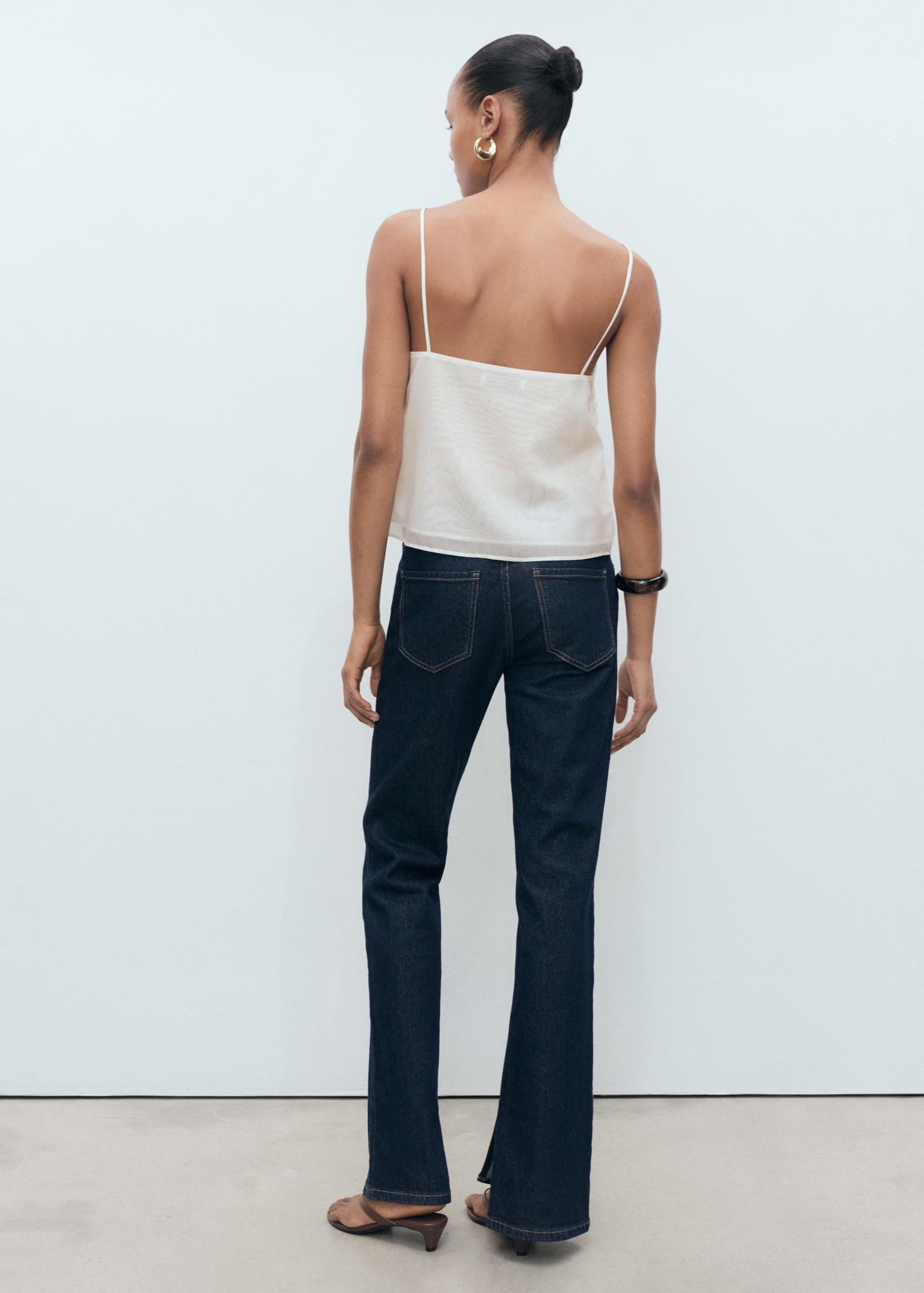 Lace strap top - Women | MANGO USA Product Image