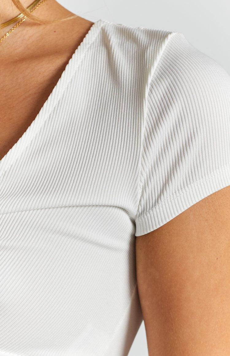 One Thing Cut Out Crop Top White Product Image