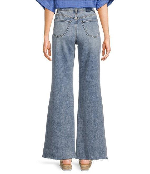 Daze Far Out High Rise Unfinished Wide Leg Jeans Product Image