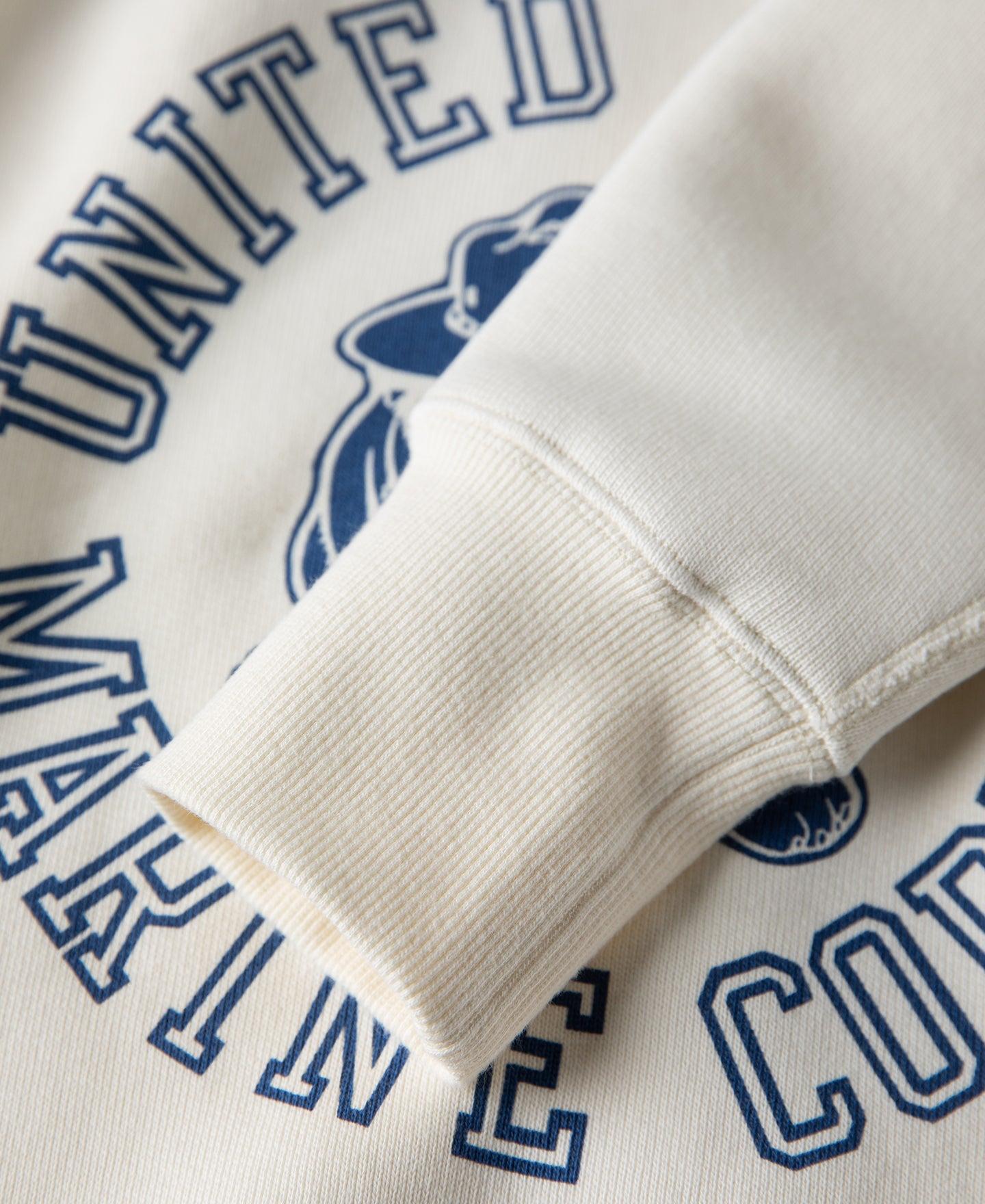 1980s Marine Devil Dog Raglan Sweatshirt - White Product Image