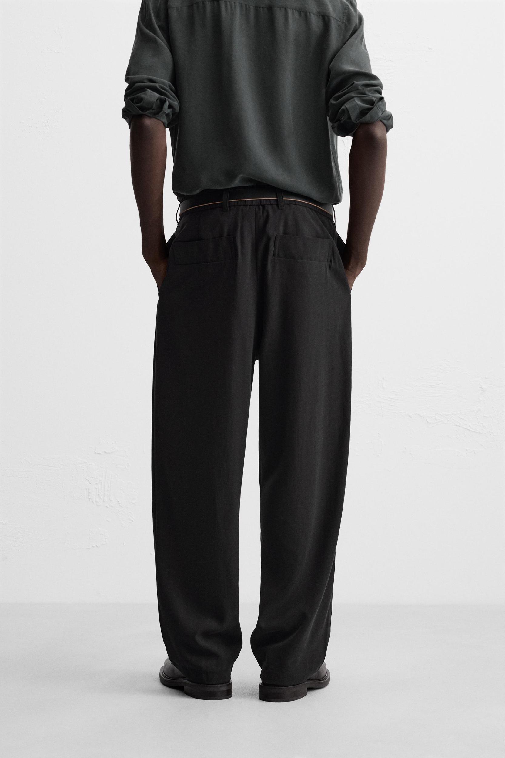 RELAXED STRAIGHT FIT PANTS Product Image