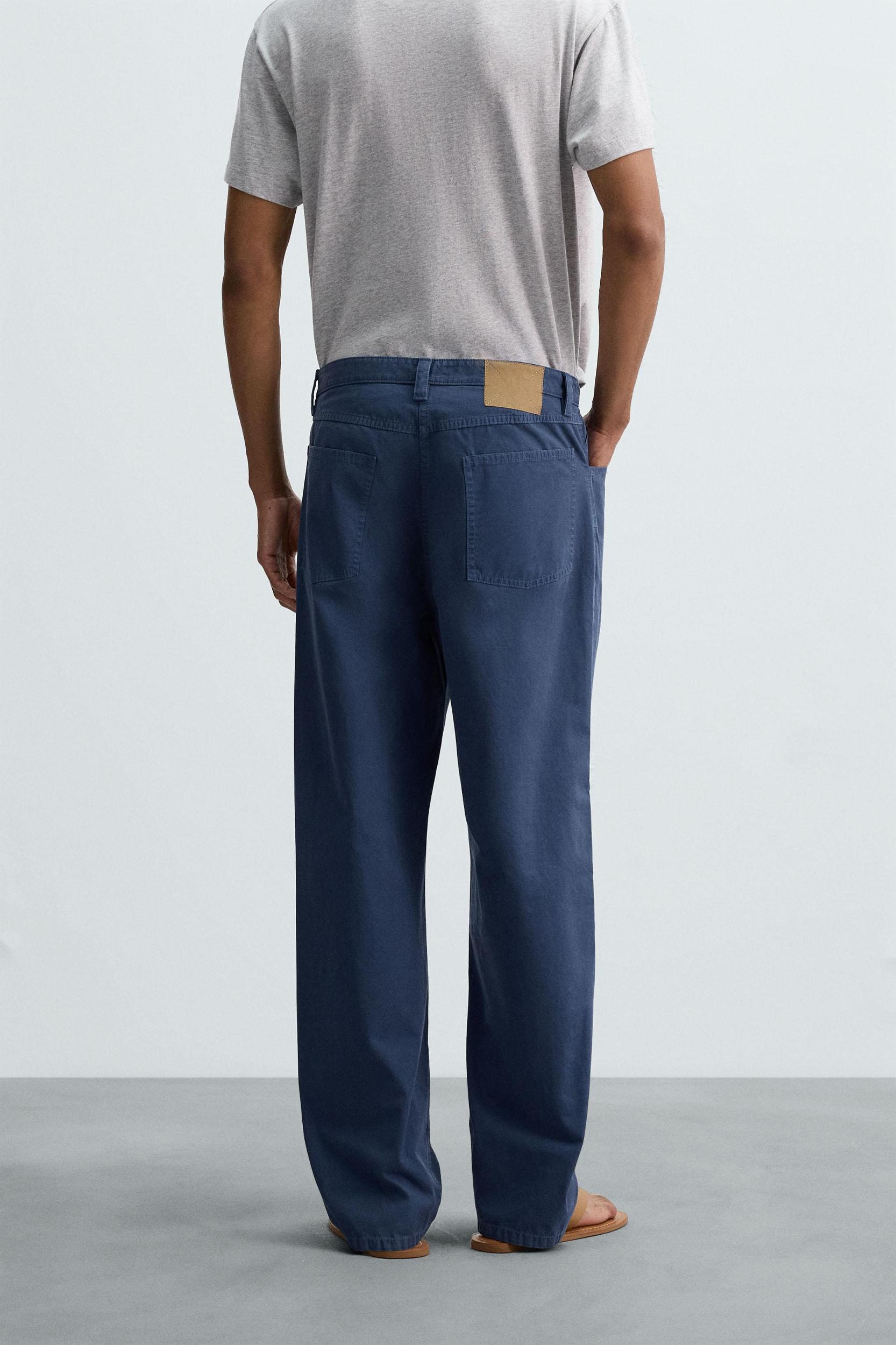 WASHED STRAIGHT FIT PANTS Product Image