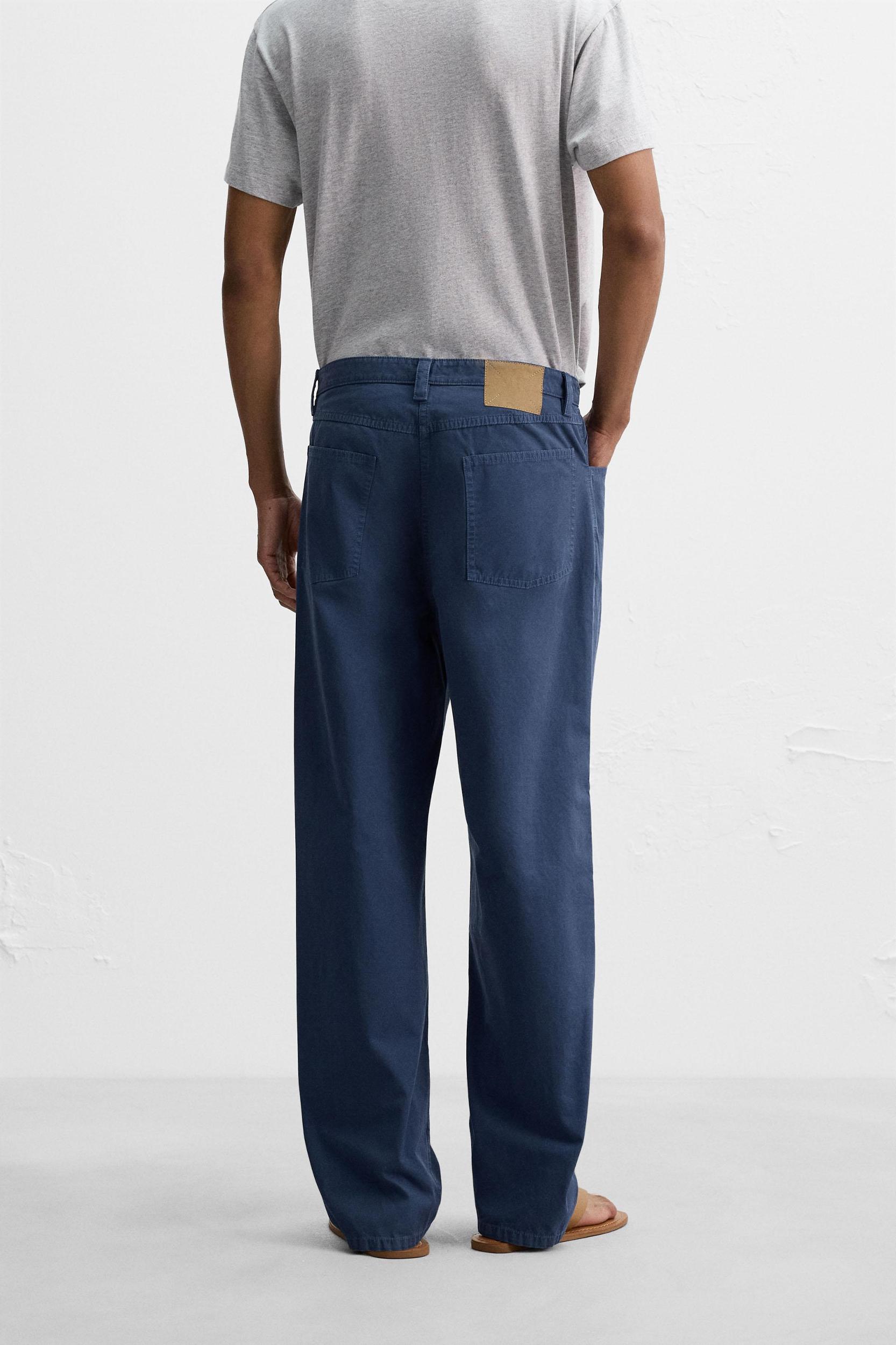 WASHED STRAIGHT FIT PANTS Product Image