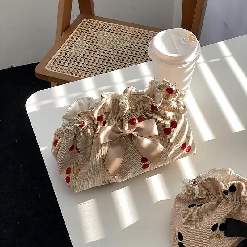 Cherry Bow Cosmetic Bag Product Image