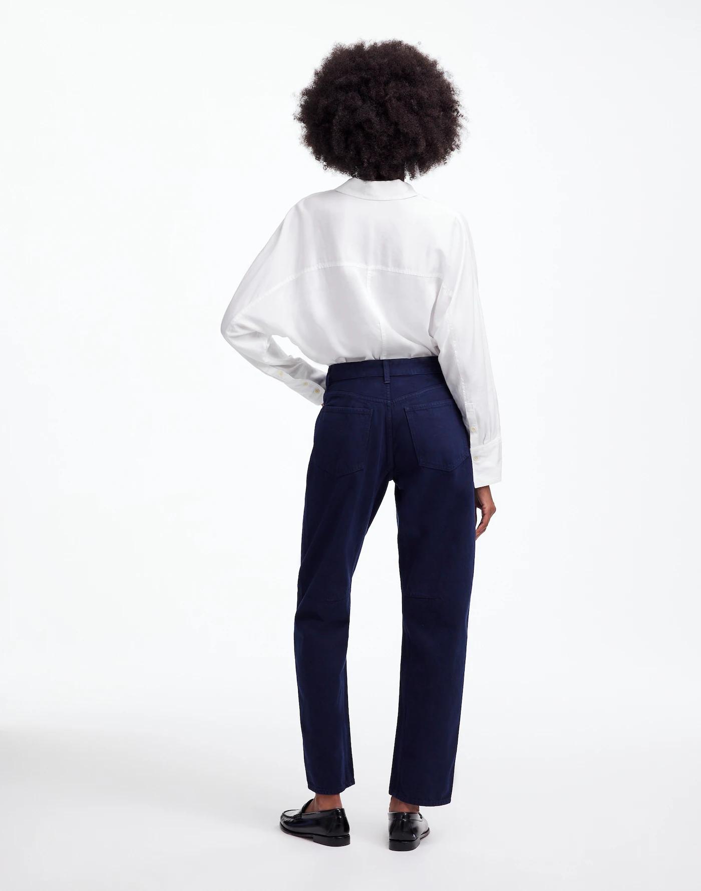 The Petite Darted Barrel-Leg Jean in Garment Dye Product Image