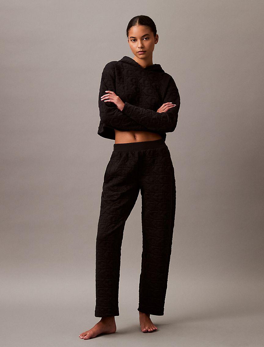 Terry Lounge Quilted Hoodie Product Image