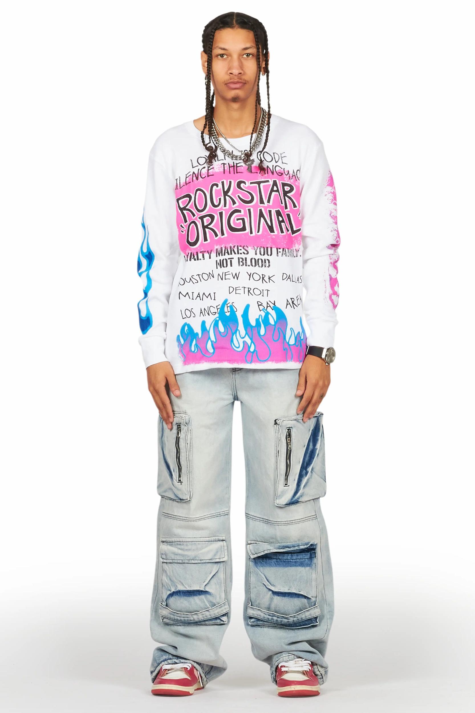 Esben Blue Baggy Fit Jean Male Product Image