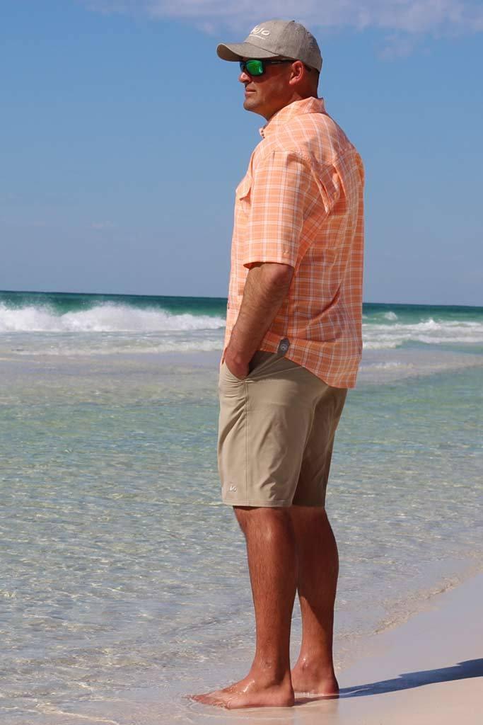 Mojo Sportswear Company Coastal Plaid Short Sleeve Men's Fishing Shirt Product Image