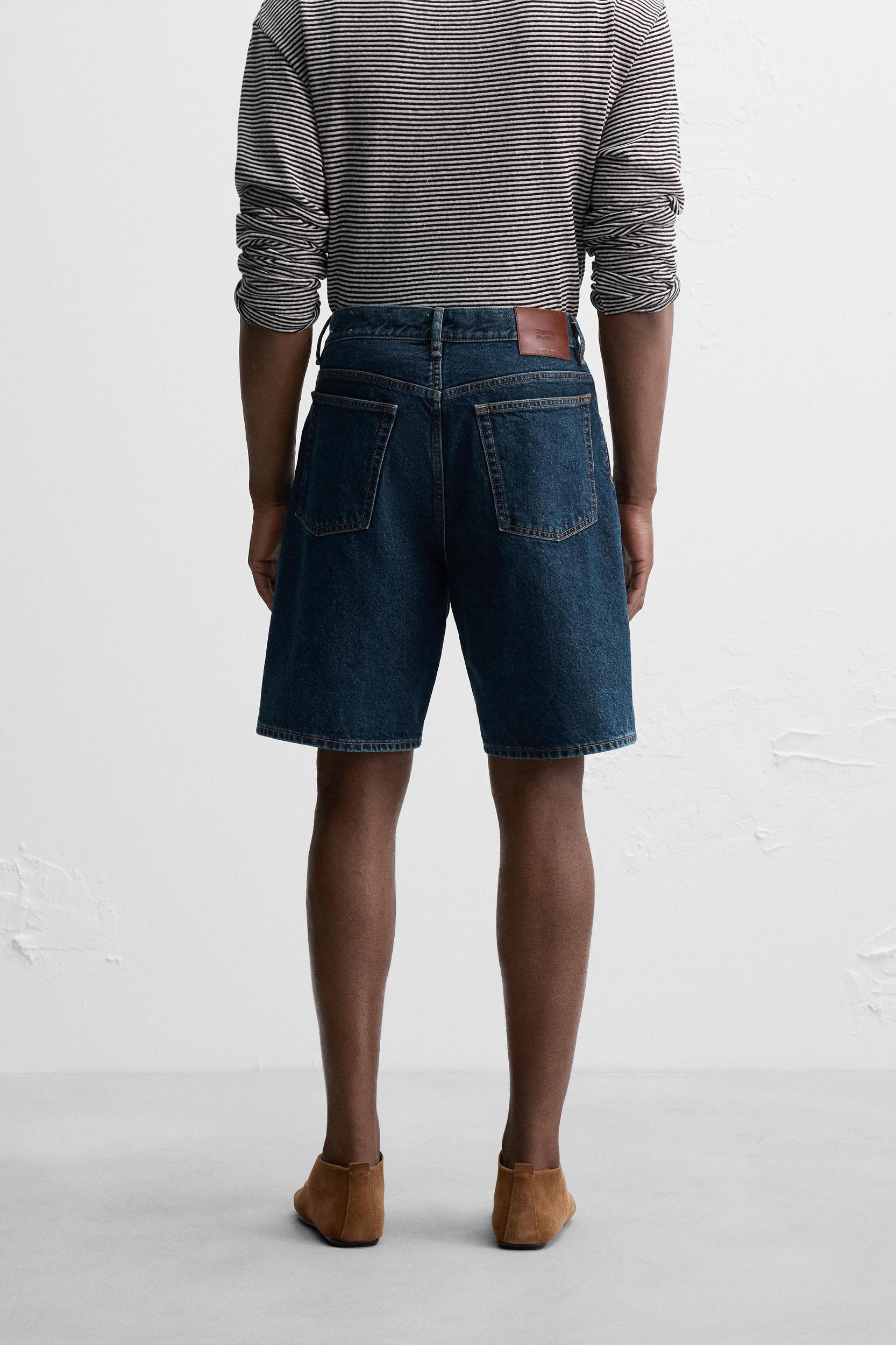 LIMITED EDITION STRAIGHT-FIT DENIM SHORTS Product Image