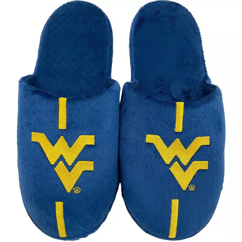 Men's FOCO West Virginia Mountaineers Striped Team Slippers, Size: Medium, Blue Product Image