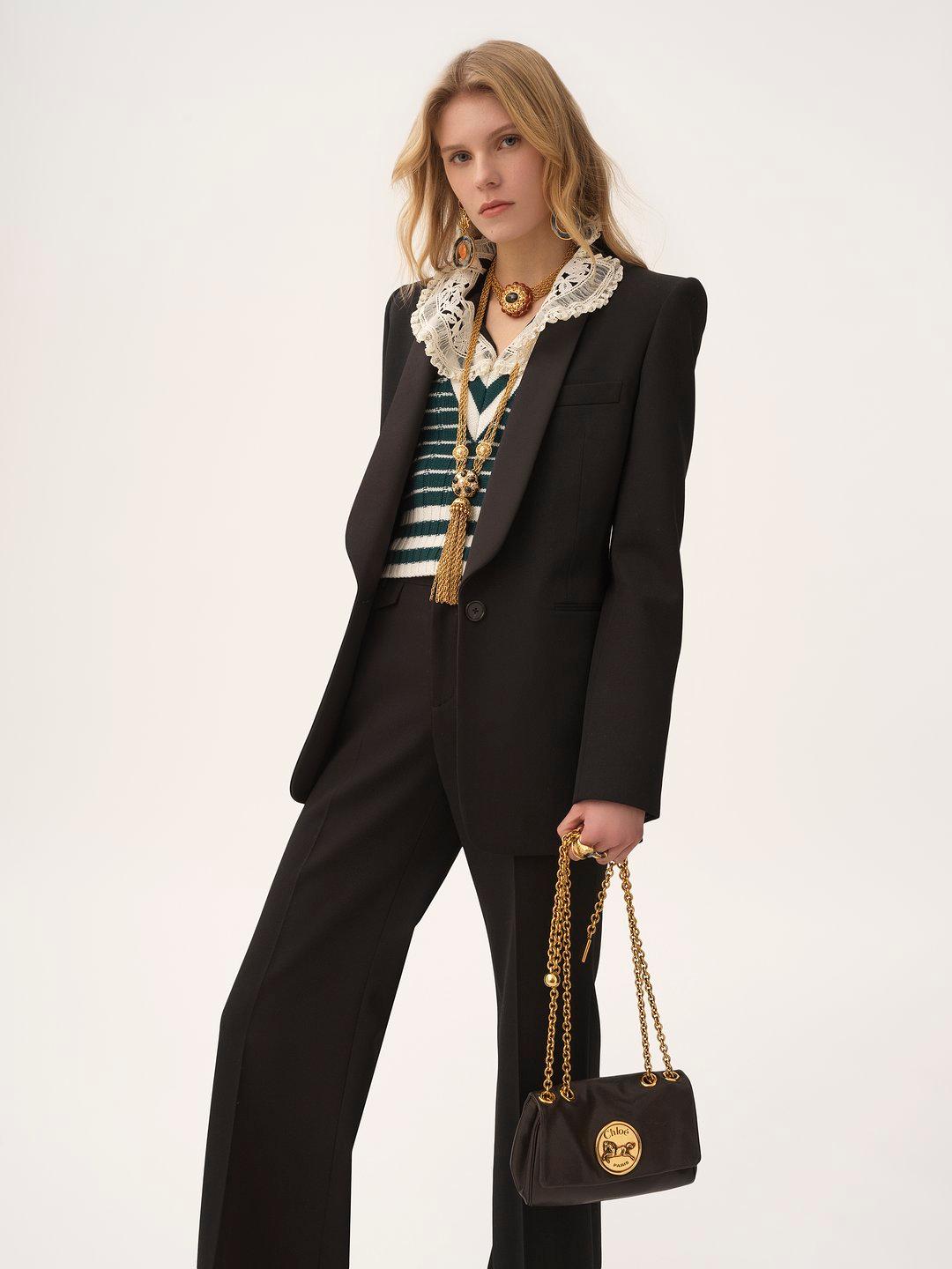 Small Chloé Heritage shoulder bag in grained leather Product Image