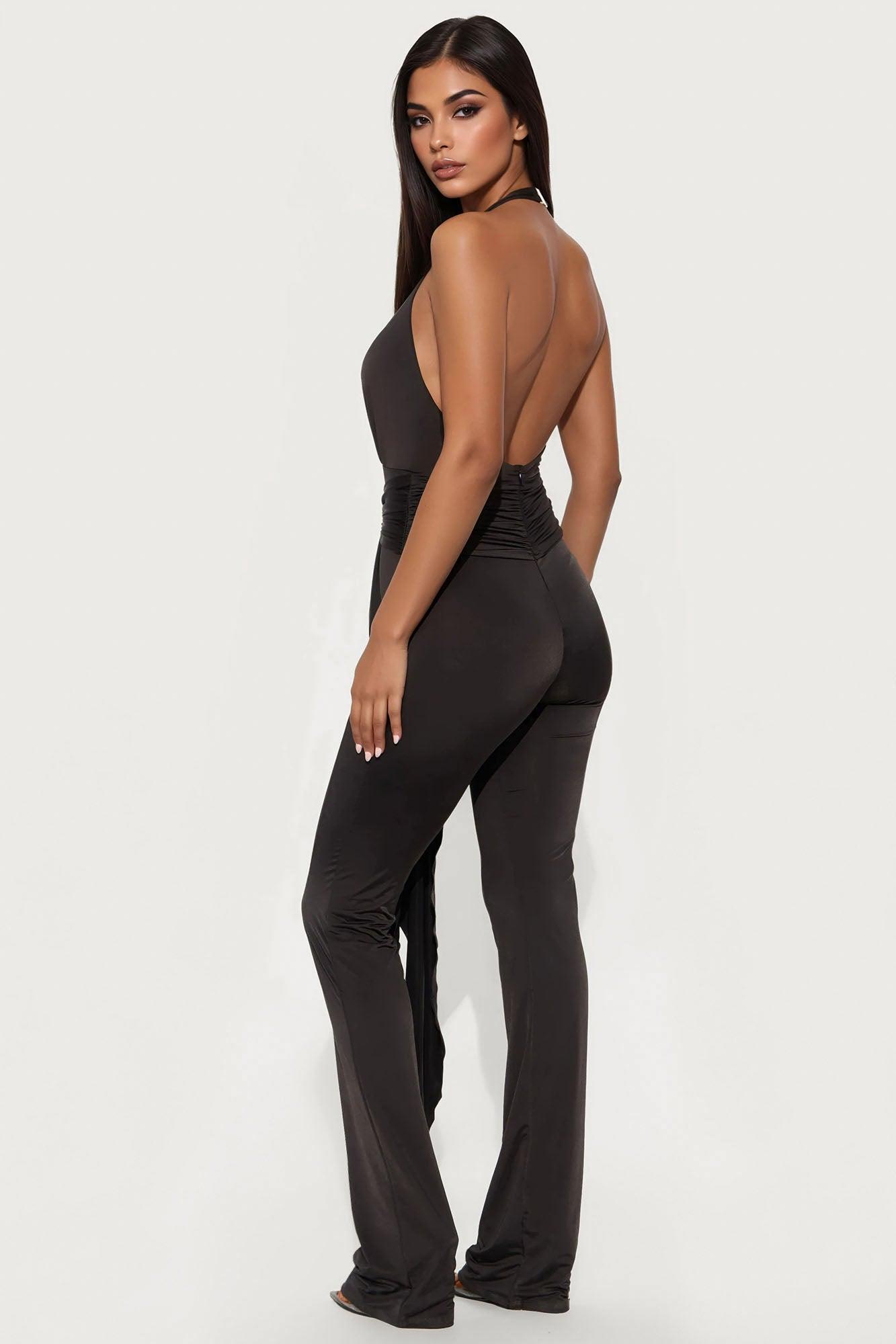 Madeline Halter Jumpsuit - Black Product Image
