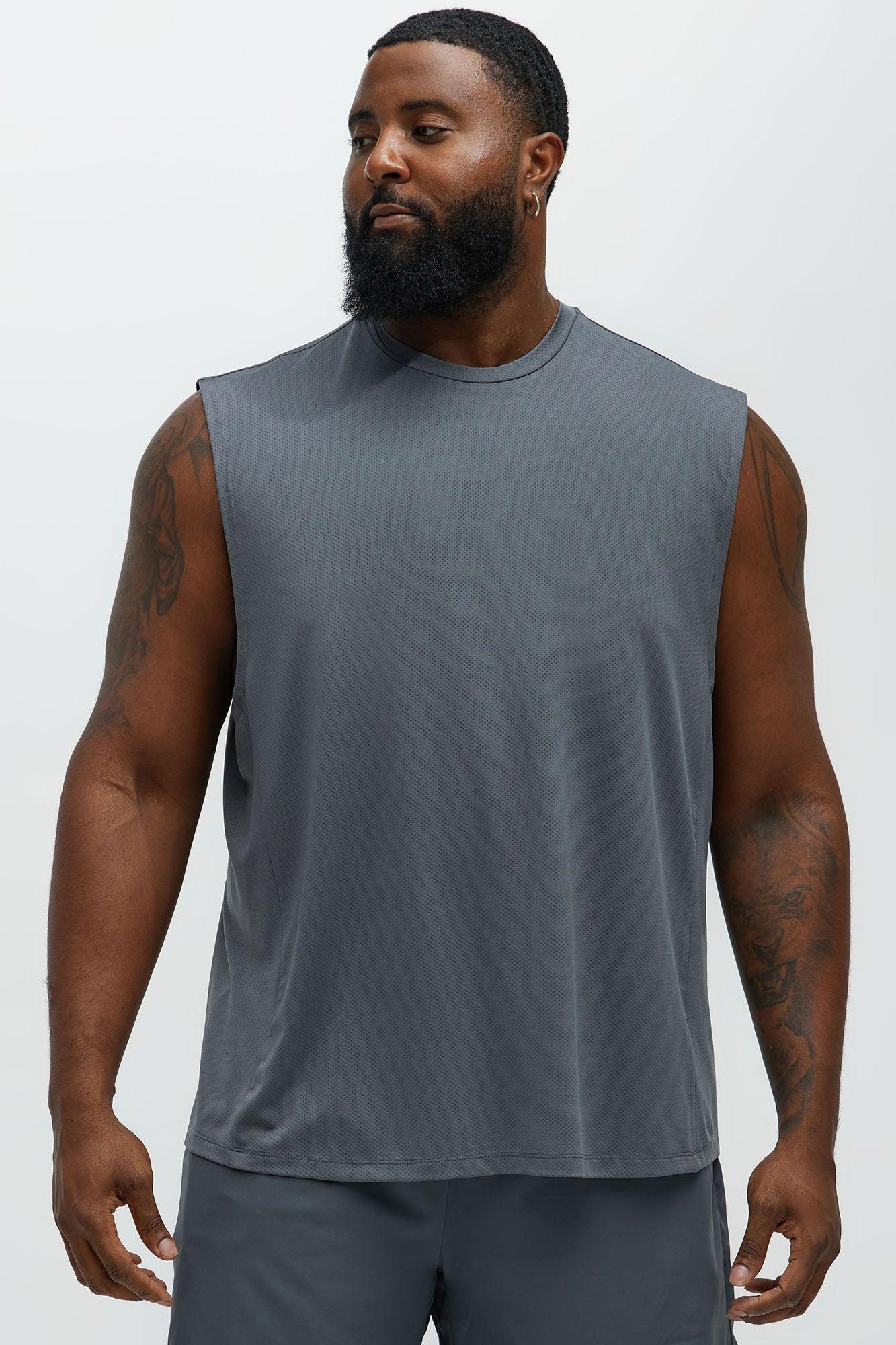 Vital Active Cut Off Tee - Charcoal Product Image