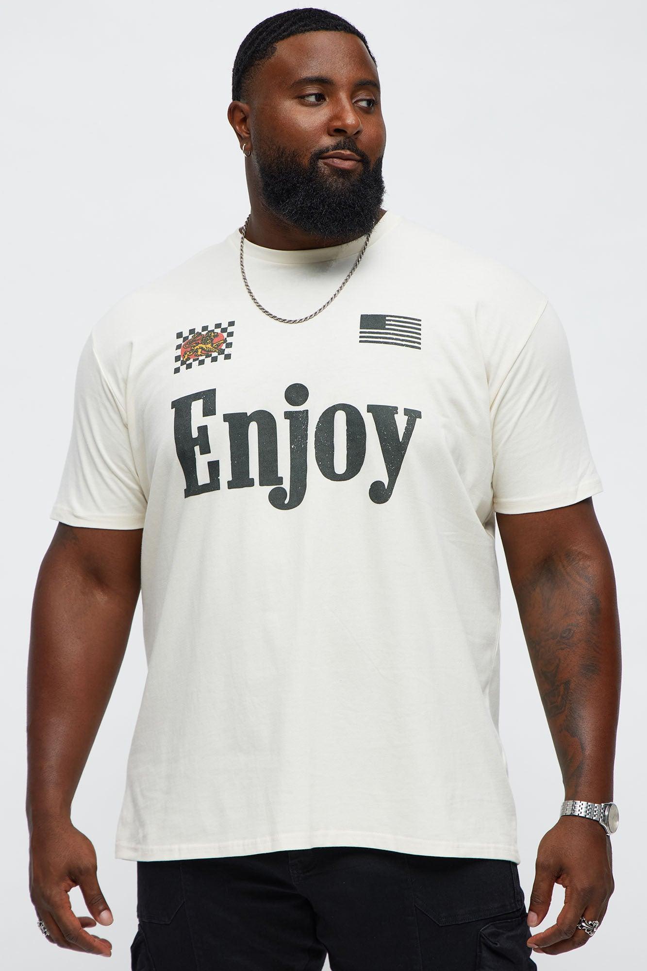 Enjoy Finer Things In Life Short Sleeve Tee - Off White Male Product Image